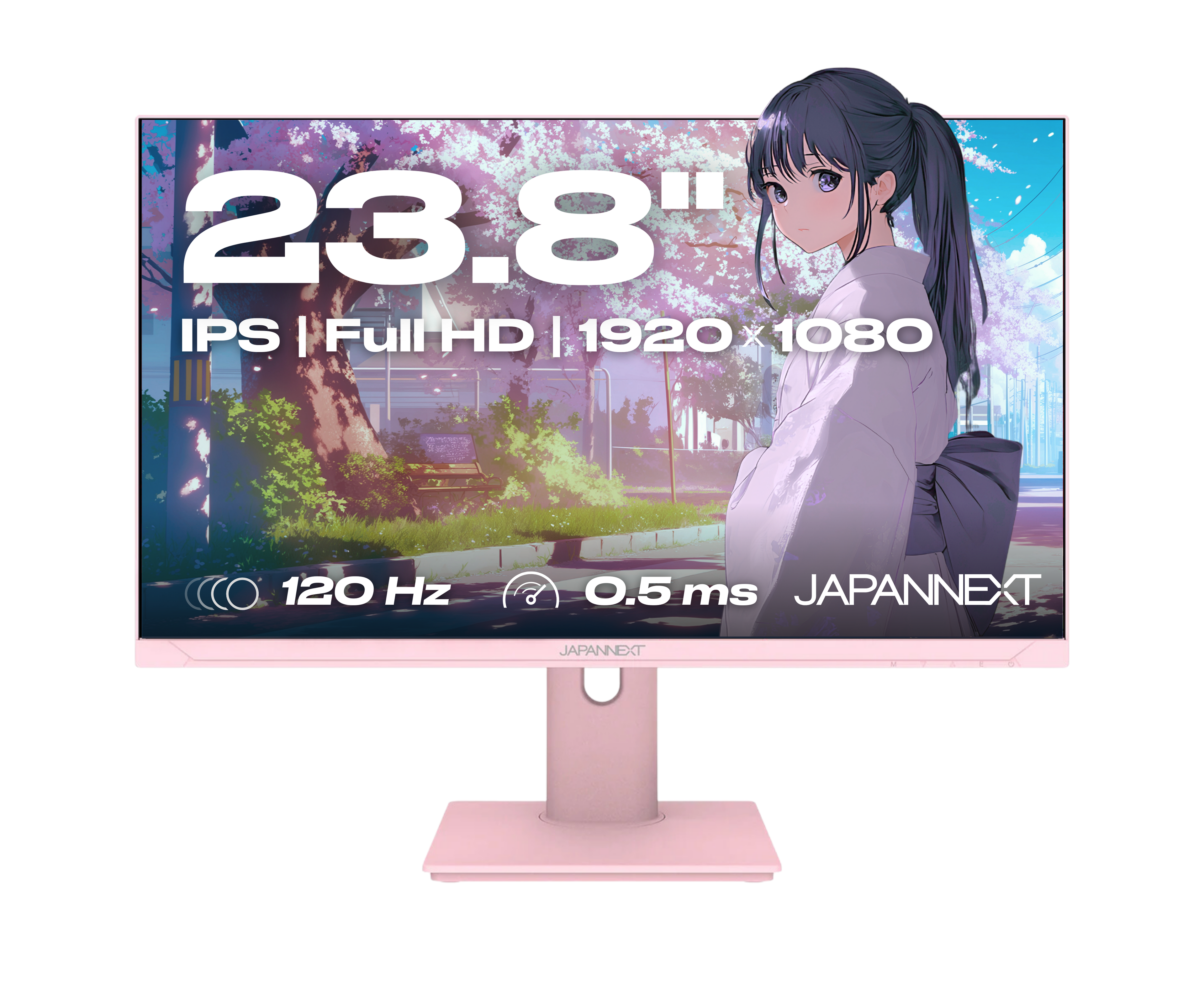 Gaming/deskwork monitor | 23.8" | IPS | FHD | 120Hz | Pastel pink
