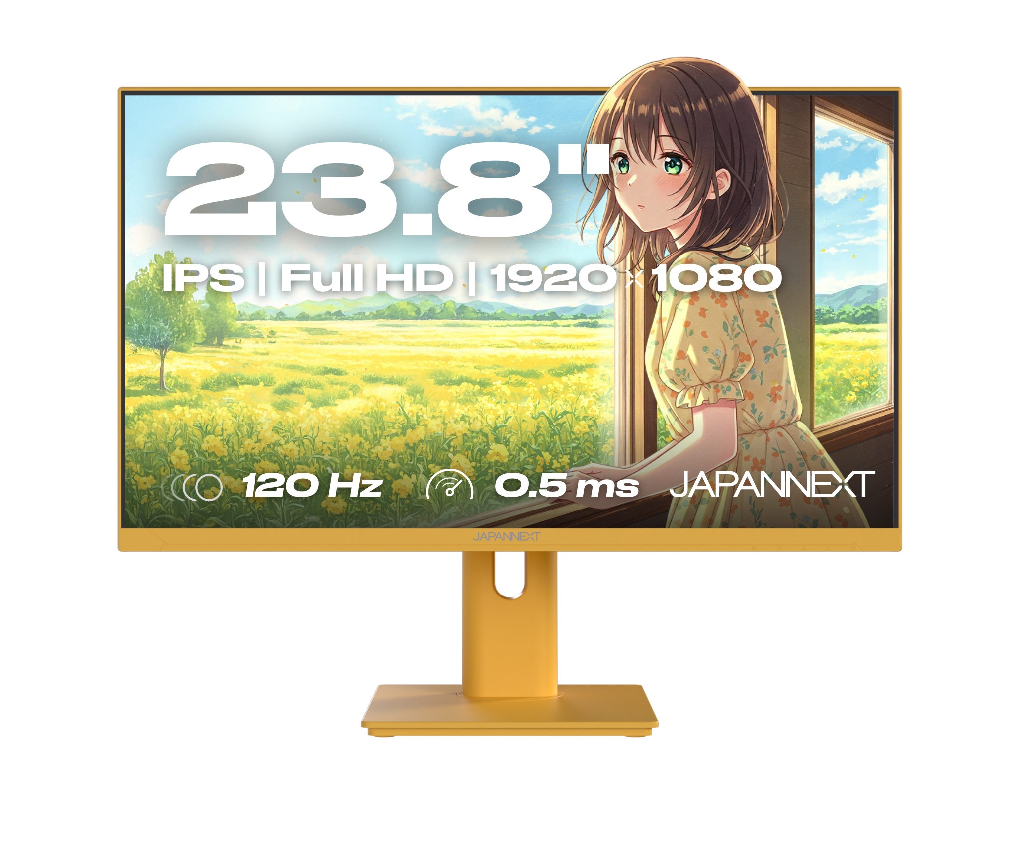 Gaming Monitor | 23,8“ | IPS | FHD | 120Hz | Pastellgelb