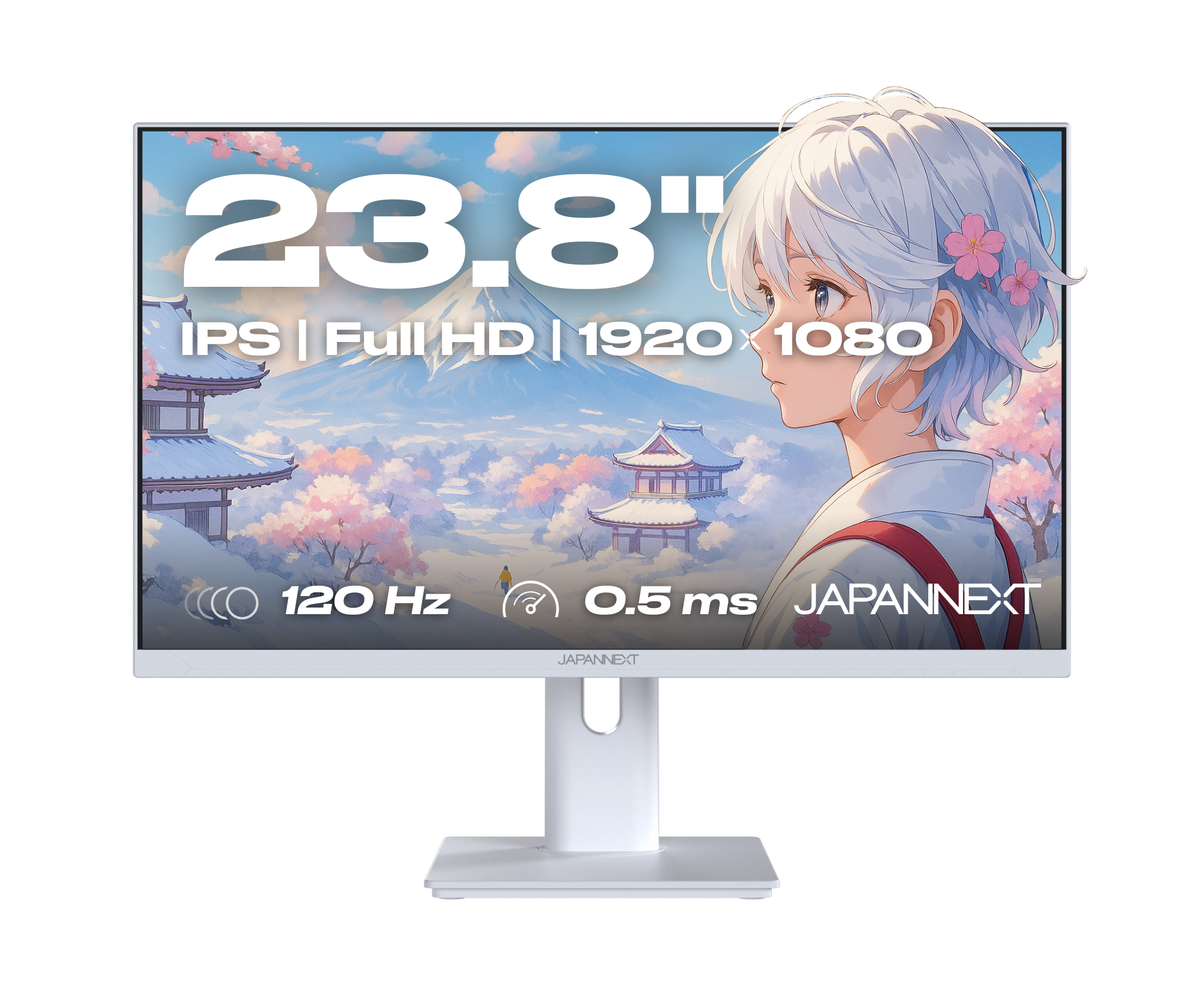 Gaming/Deskwork monitor | 23.8" | IPS | FHD | 120Hz | Pastel White