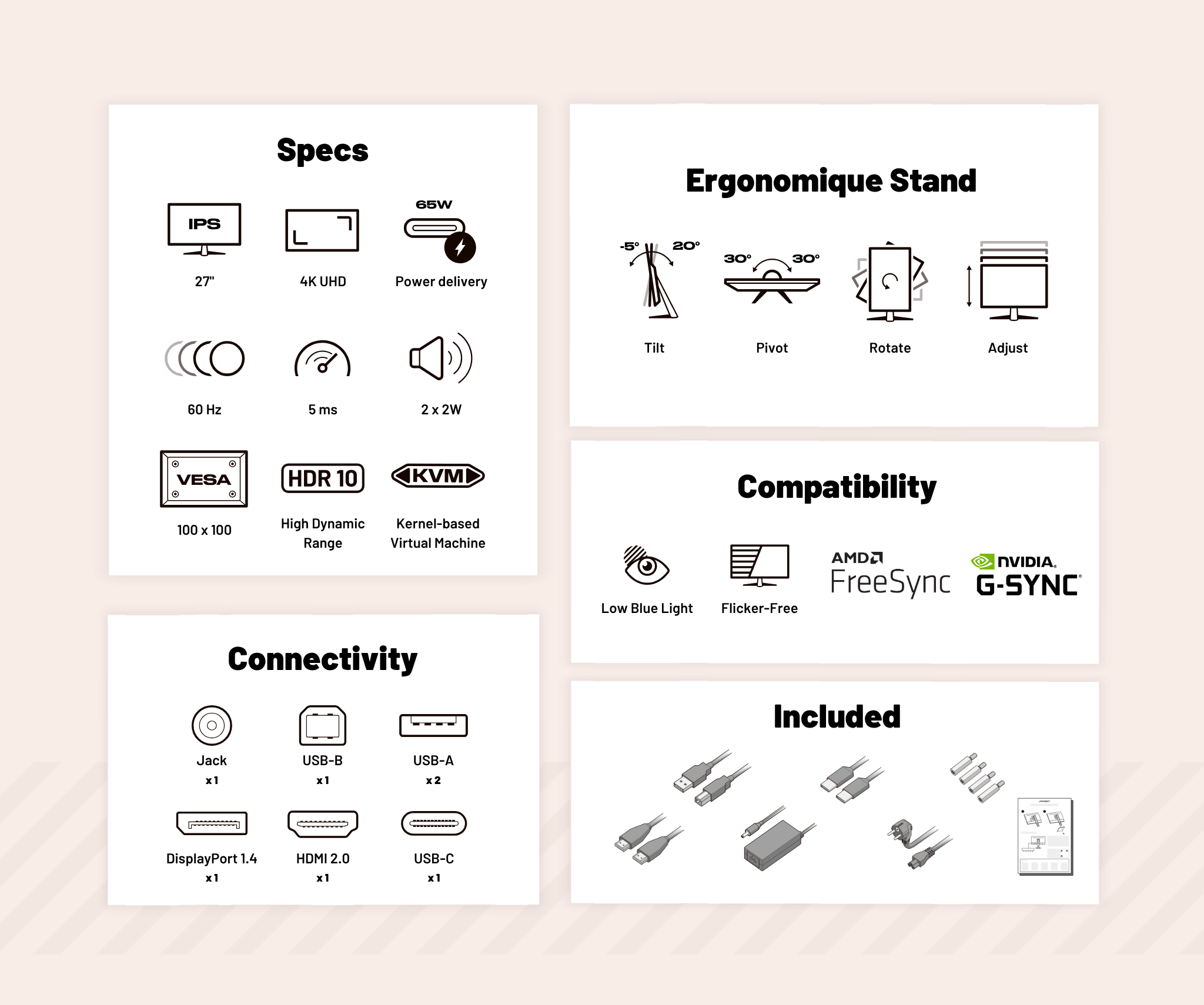 Monitor | 27" | 4K UHD | USB-C (+ Ladung 65W)