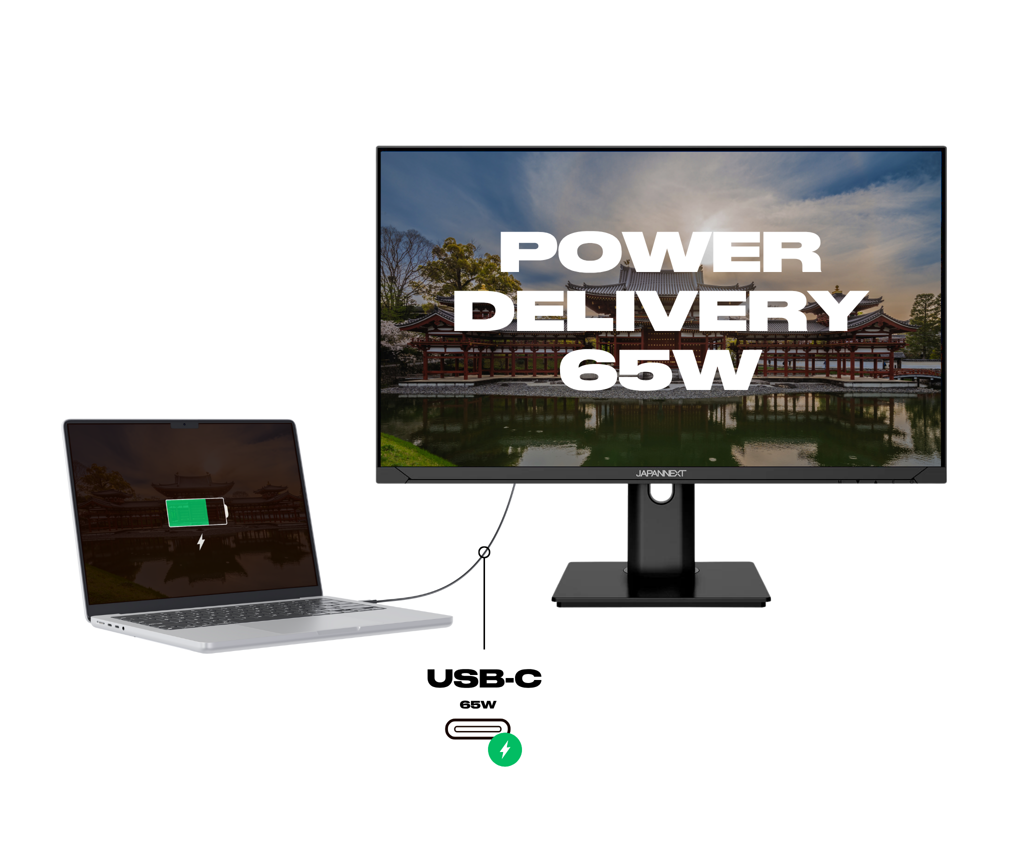 Office Monitor | 23.8" | FULL HD | USB-C (+ 65W charging) (refurbished)
