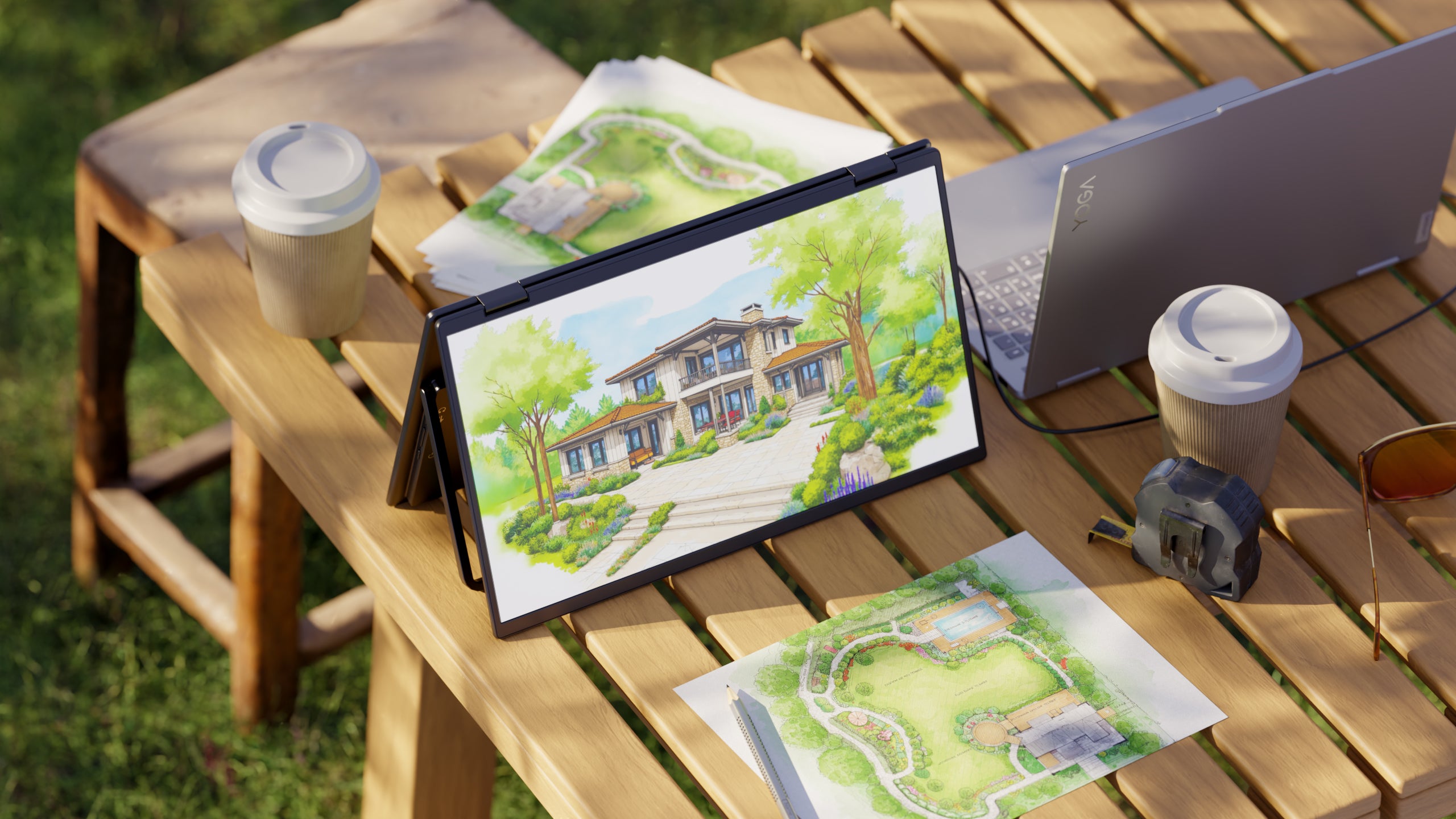 Doppelbildschirm, mobil | 2 x 23,8“ | IPS | FHD