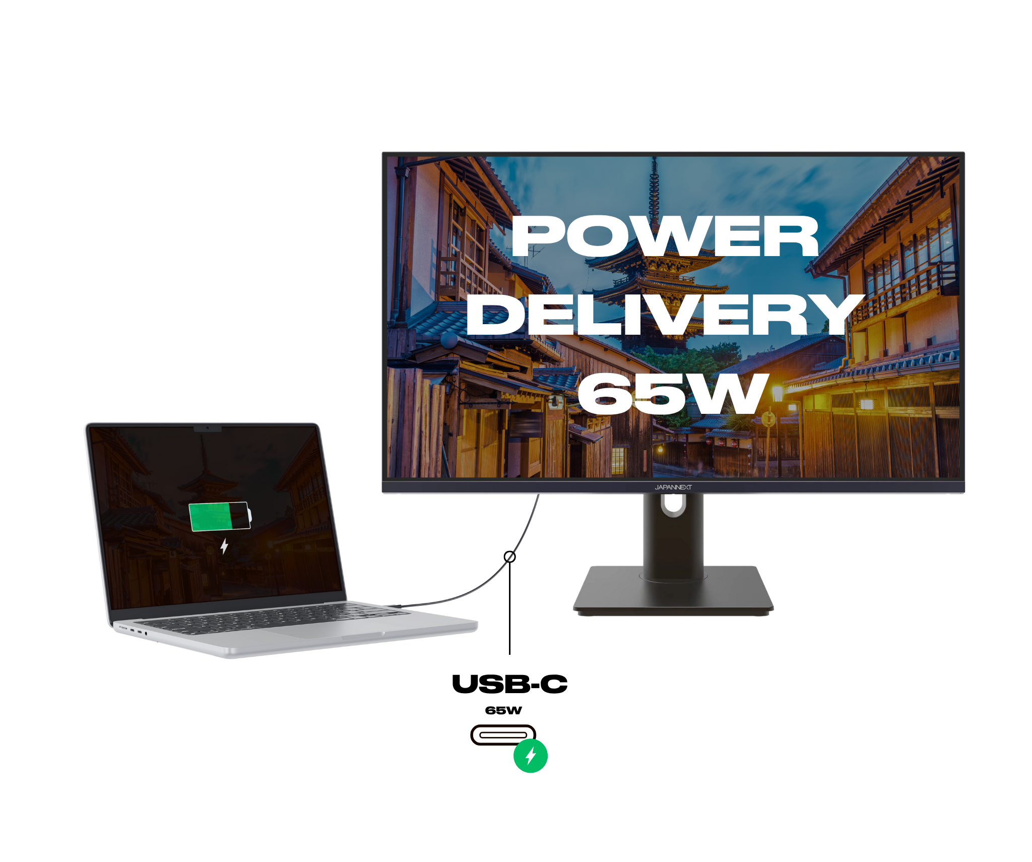 Monitor | 27" | FULL HD | 100 Hz | USB-C (+ Ladung 65W) (Überholt)