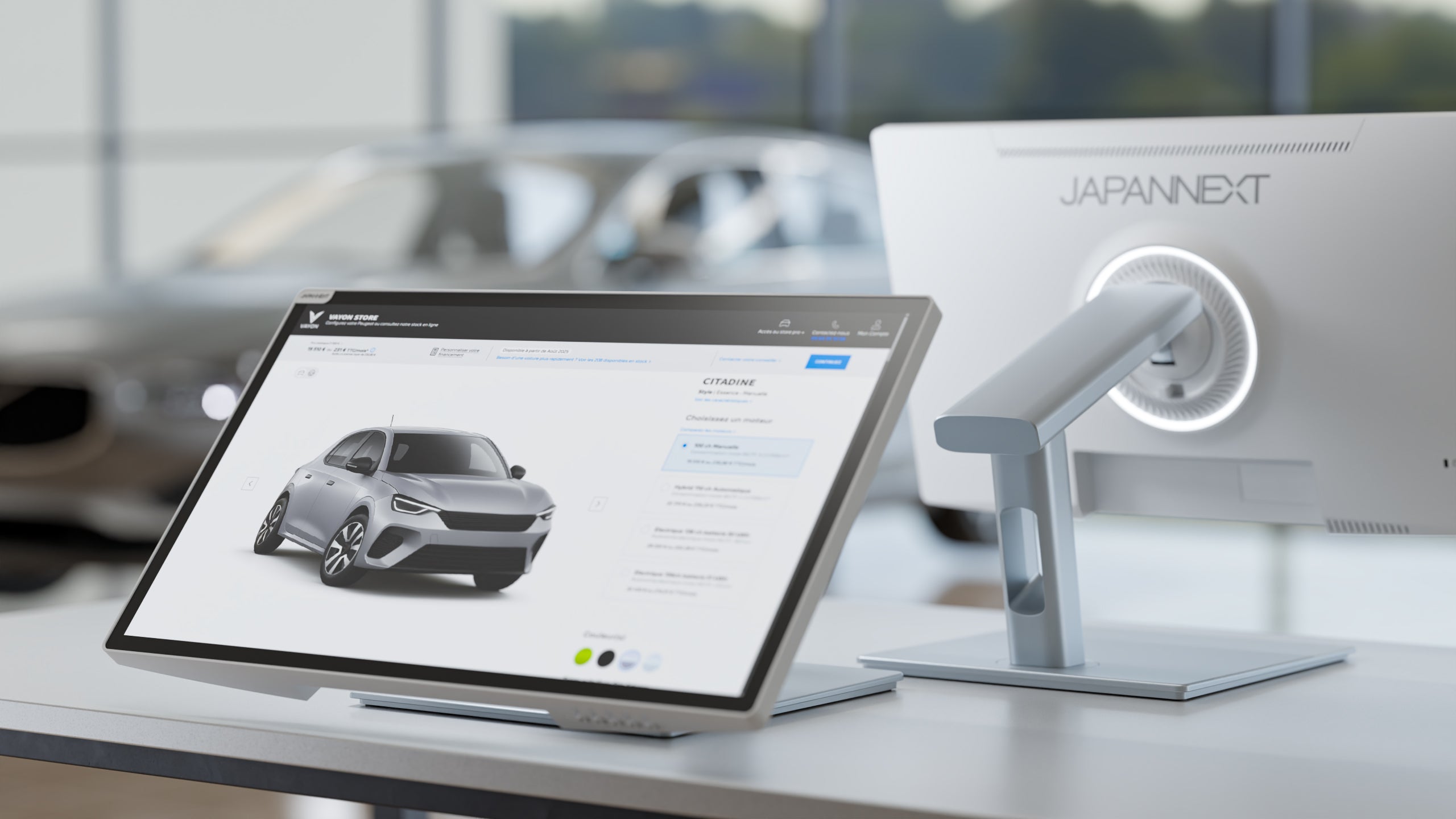 Monitor für den Bürobereich | 21,5" | FHD | Touchscreen | KVM | Stromversorgung 65 W | Ergonomischer Schwenkfuß