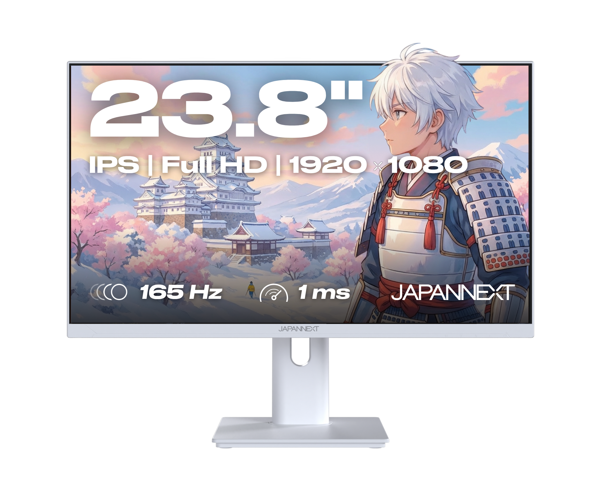 Gaming Monitor | 23,8“ | IPS | Full HD | 165Hz | Pastell weiß