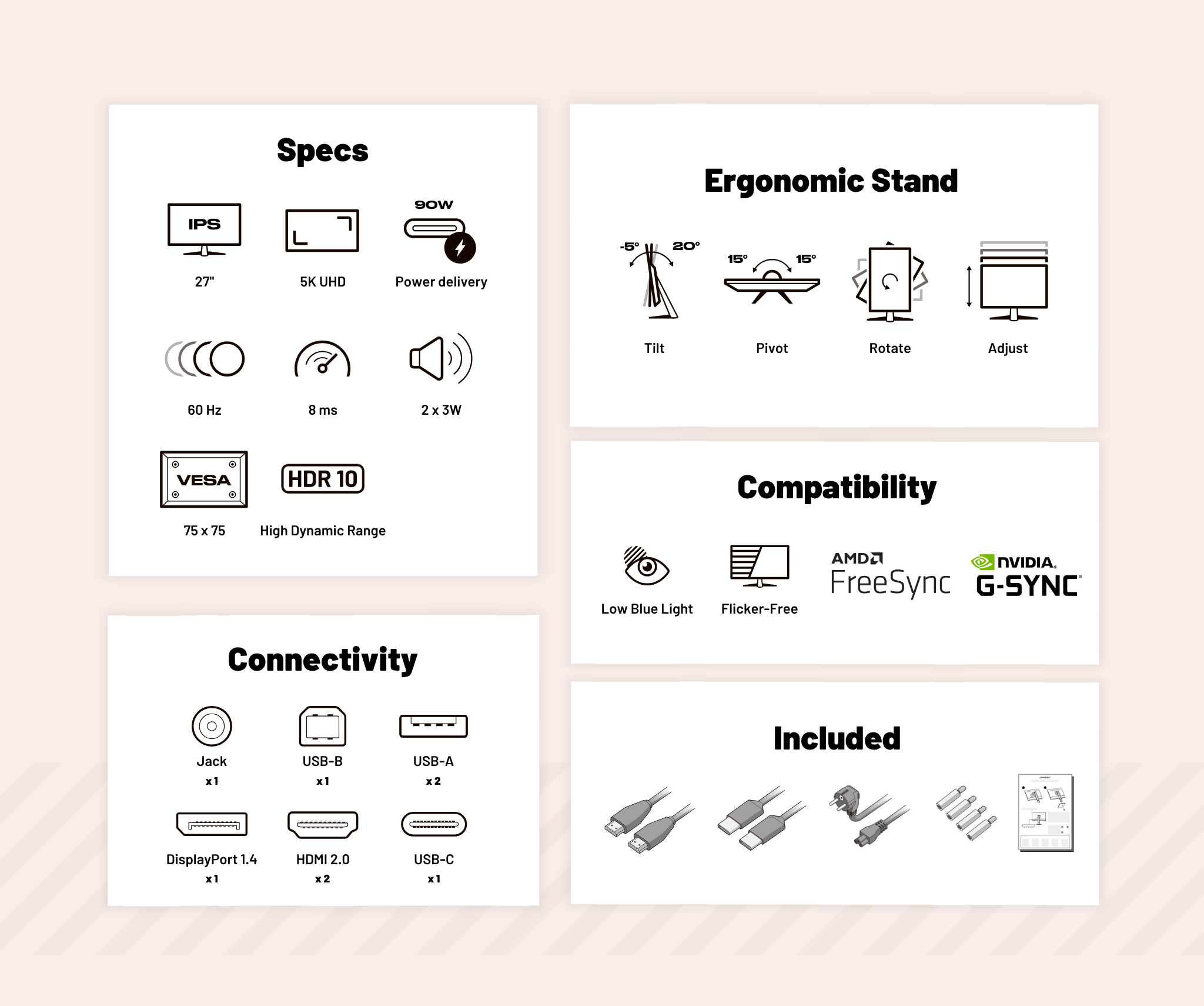 Desktop Monitor | 27" | 5K | 60Hz (refurbished)