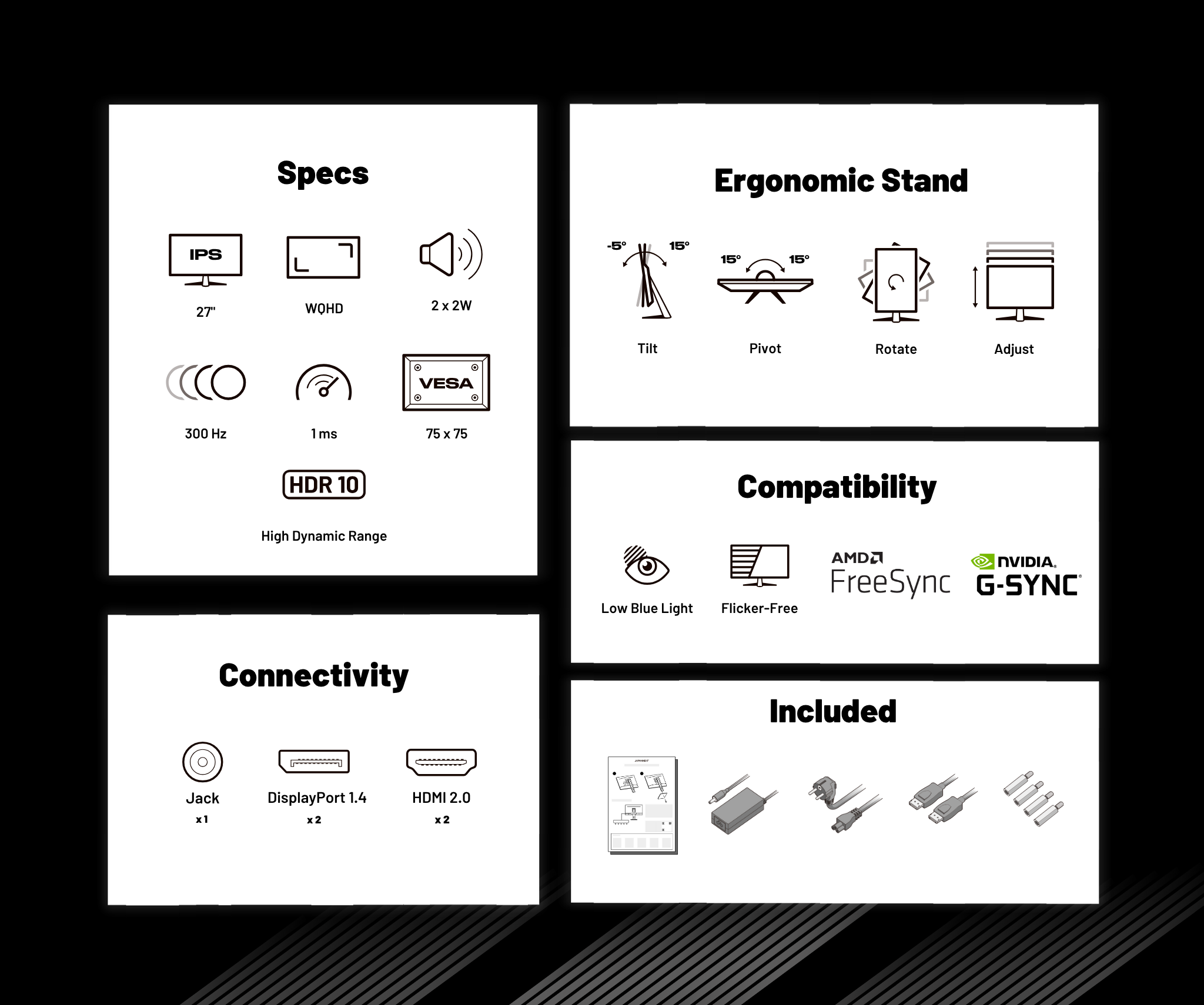 PC-Gaming-Monitor | 27" | IPS | WQHD | 300 Hz
