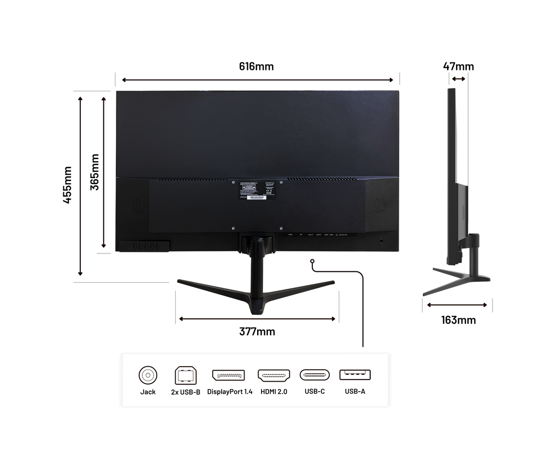 Monitor | 27" | WQHD | USB-C (+ Ladung 65W)