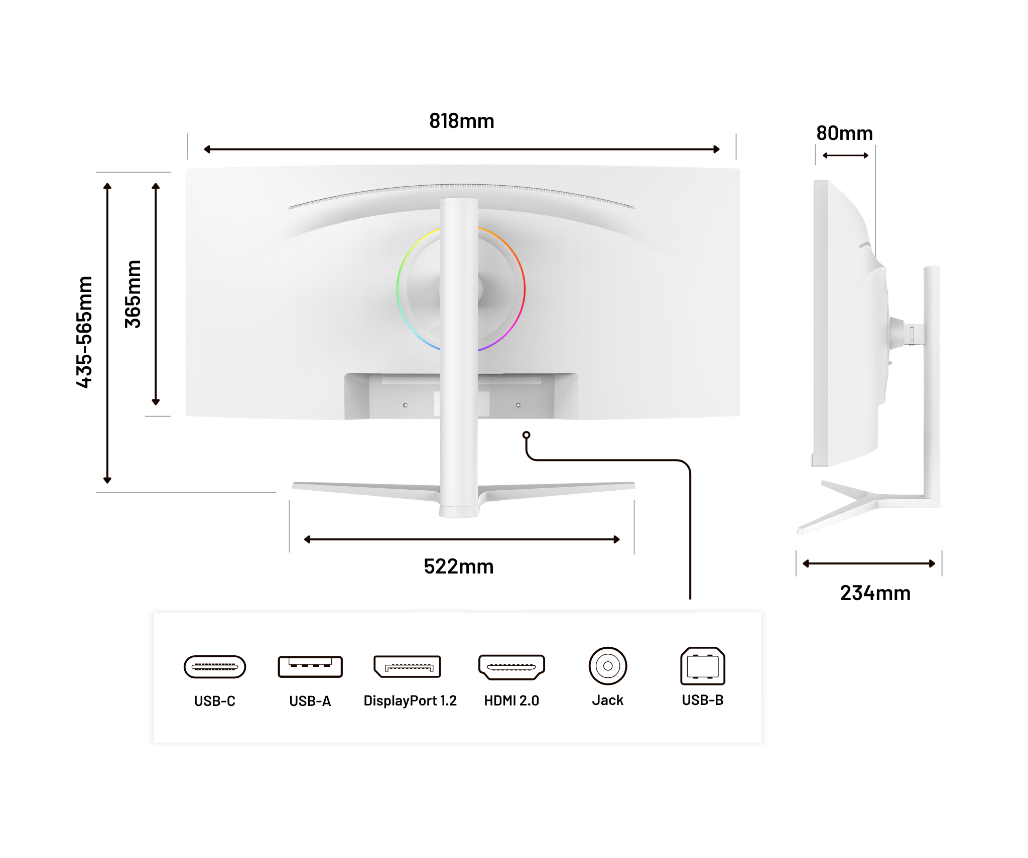 Curved Monitor | 34" | UWQHD | IPS Panel | White