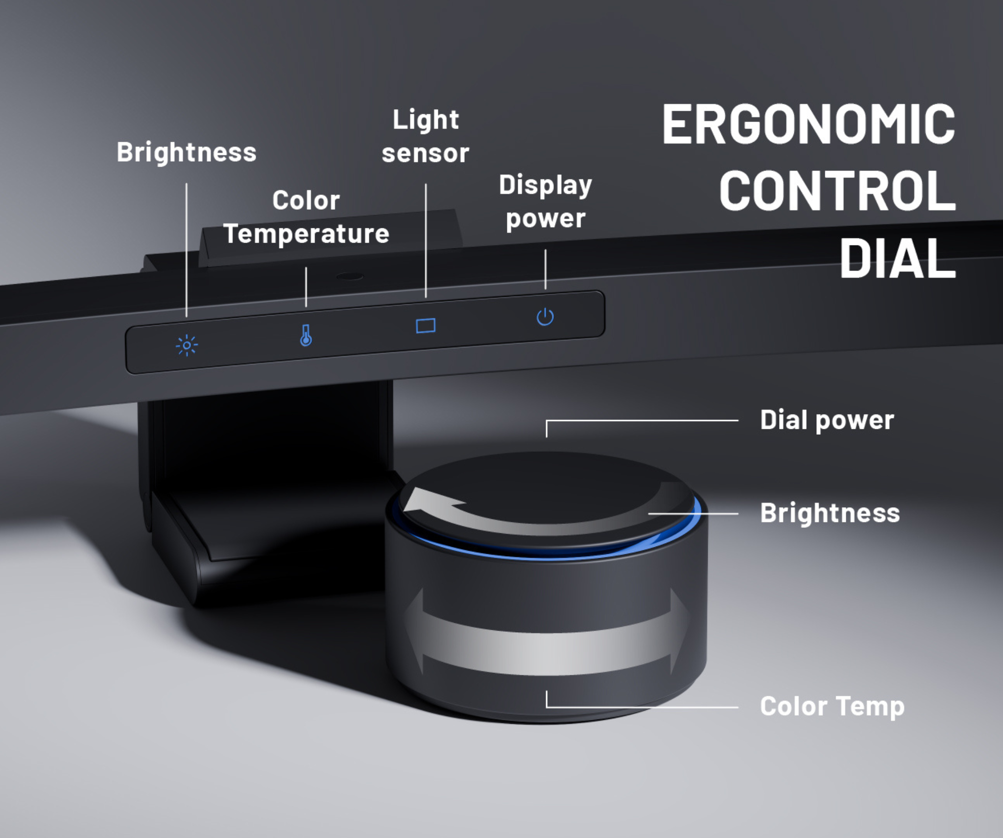 Schreibtischlampe | LED-Hintergrundbeleuchtung | mit Fernbedienung