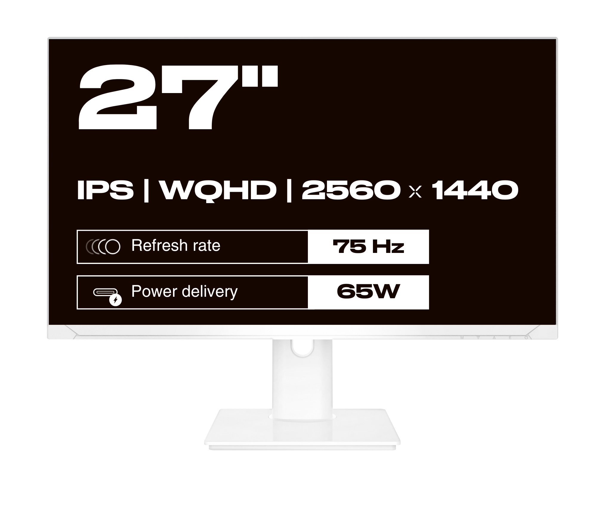 Monitor | 27" | WQHD | Weiß