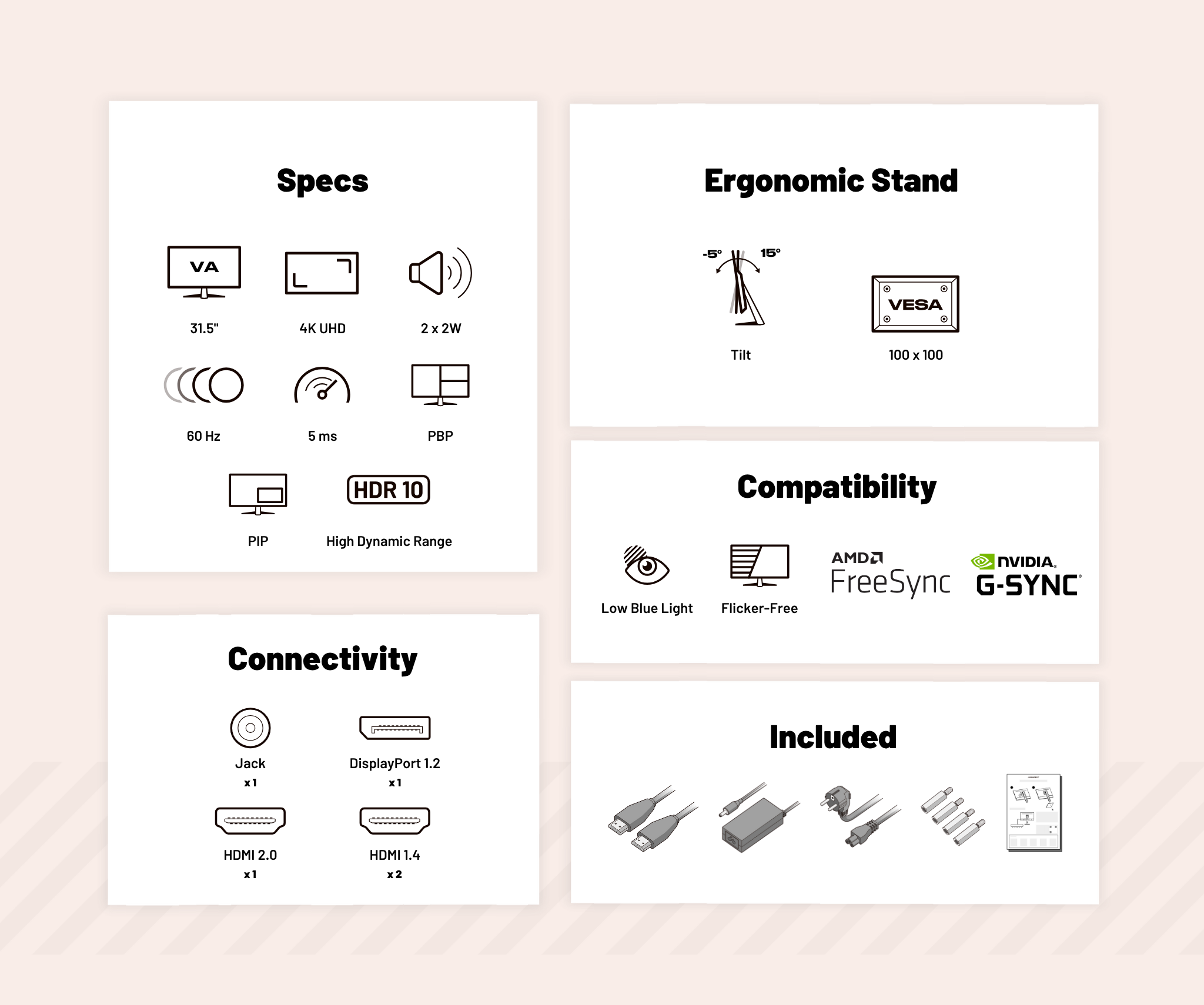 Monitor | 31,5" | 4K UHD | 60Hz