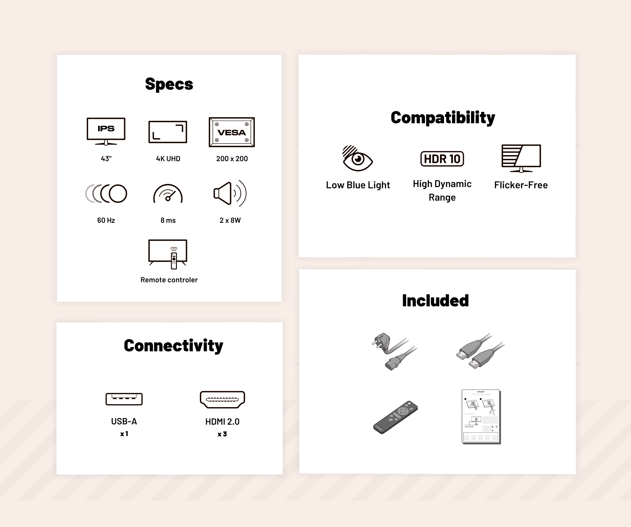 Digital signage monitor | 43" | UHD/4K