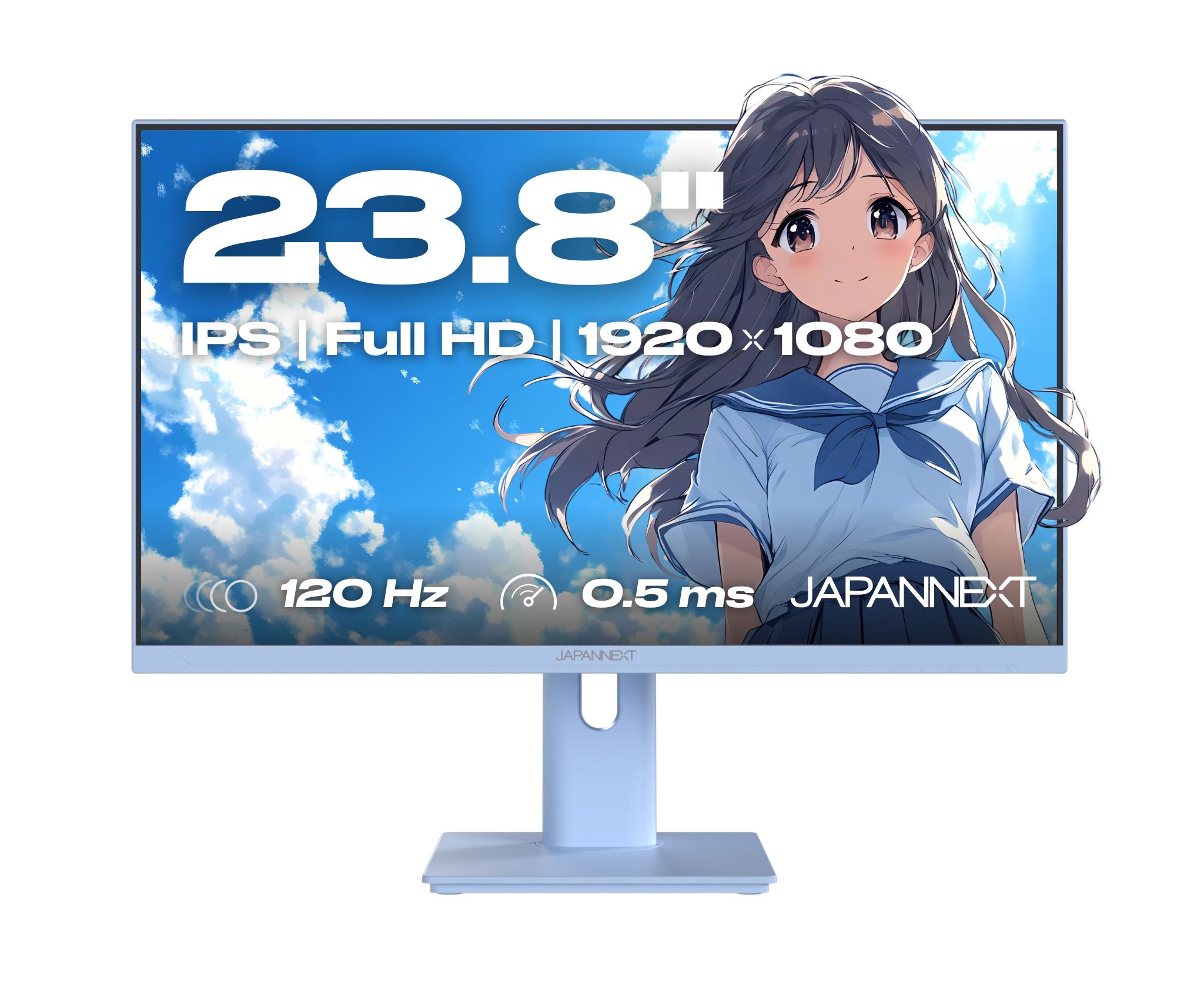 Gaming/deskwork monitor | 23.8&quot; | IPS | FHD | 120Hz | Pastel Blue
