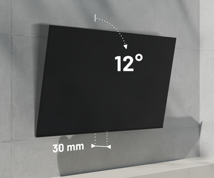 Tiltable wall mount for large monitors
