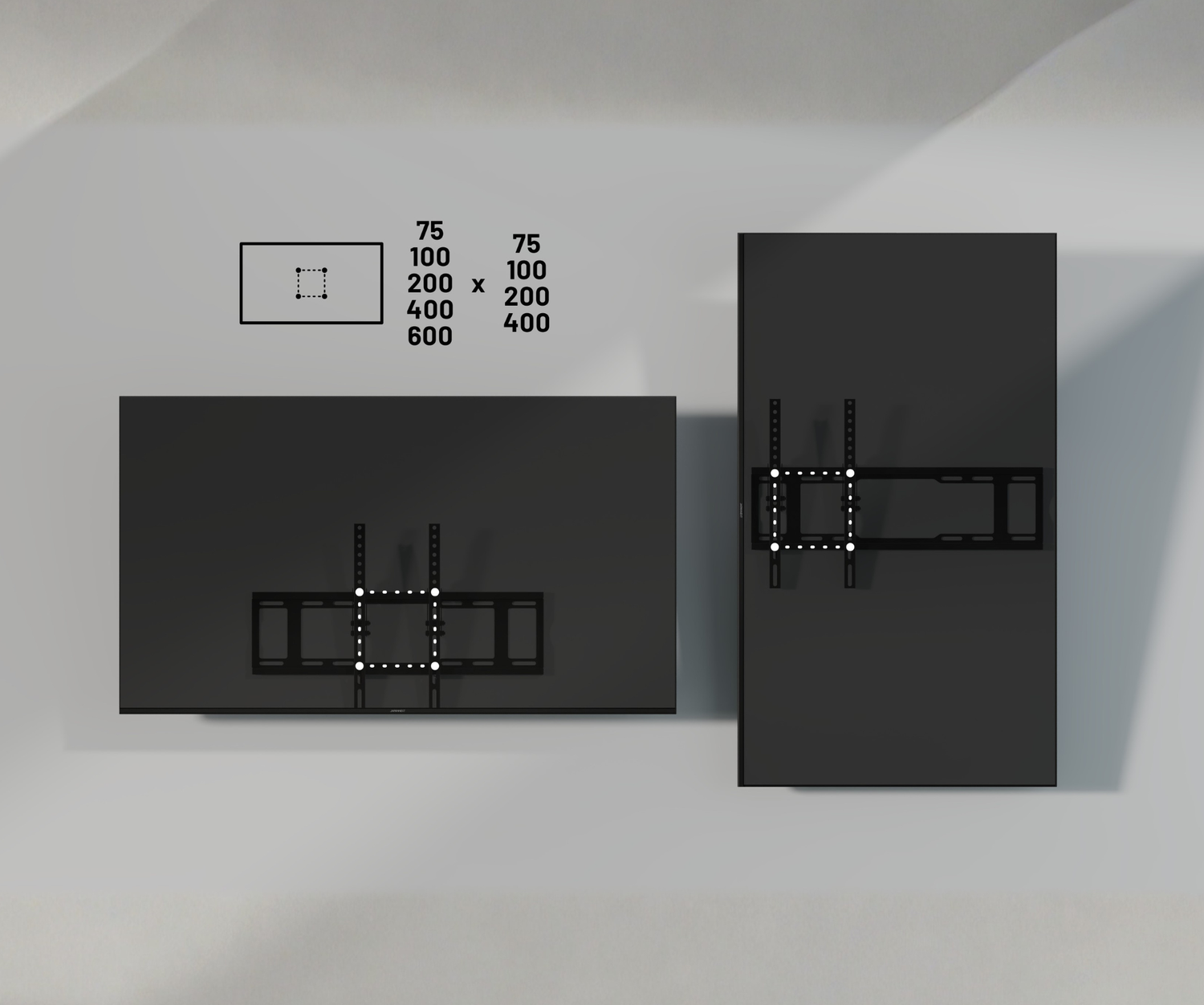 Tilting wall mount for large format monitors