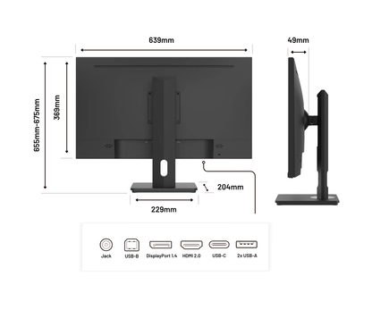 Monitor | 28&quot; | 4K UHD | USB-C (+ Ladung 65W)
