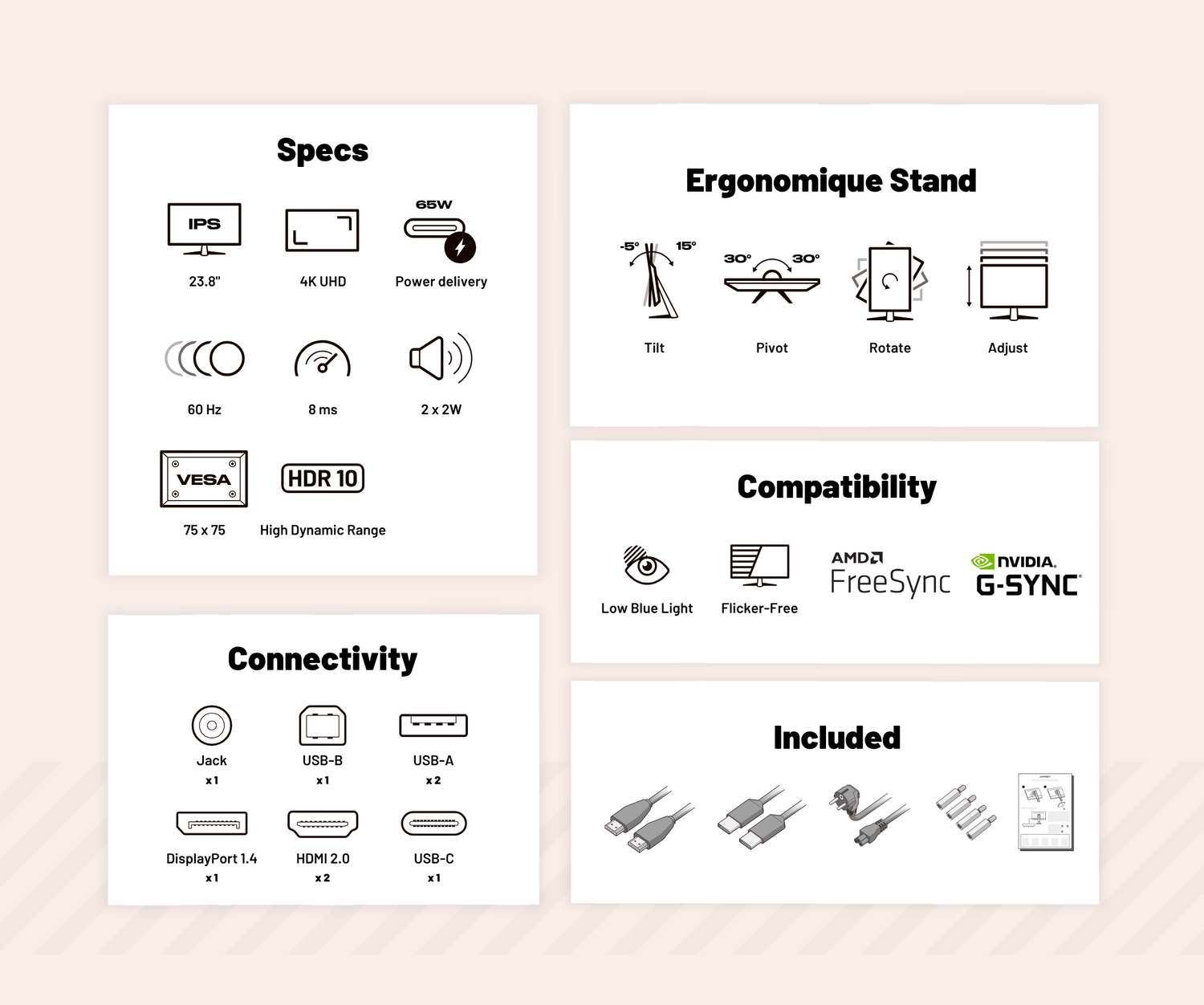 Monitor | 23,8“ | 4K UHD (Überholt)
