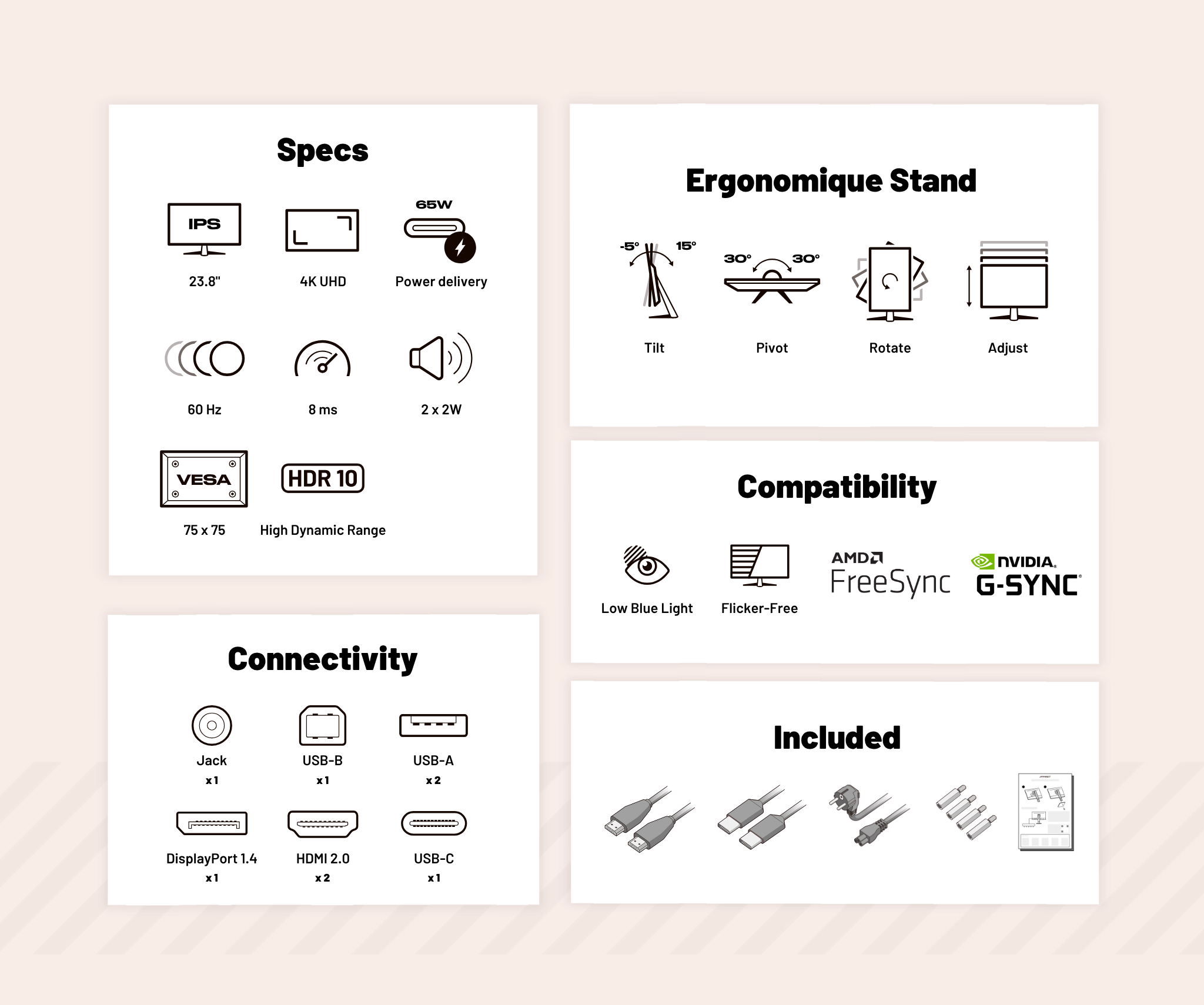 Monitor | 23,8“ | 4K UHD (Überholt)