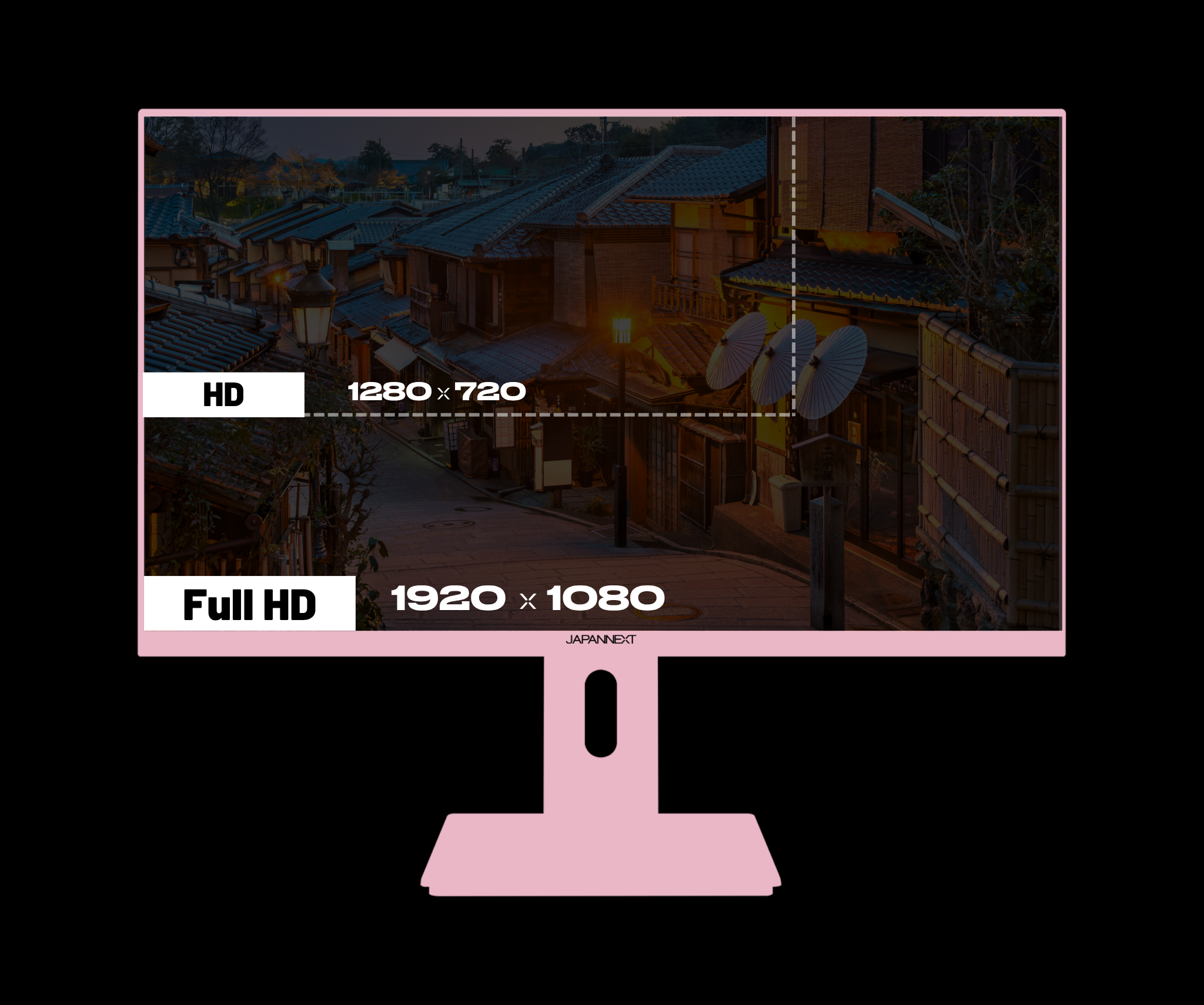 Gaming/deskwork monitor | 23.8&quot; | IPS | FHD | 120Hz | Pastel pink