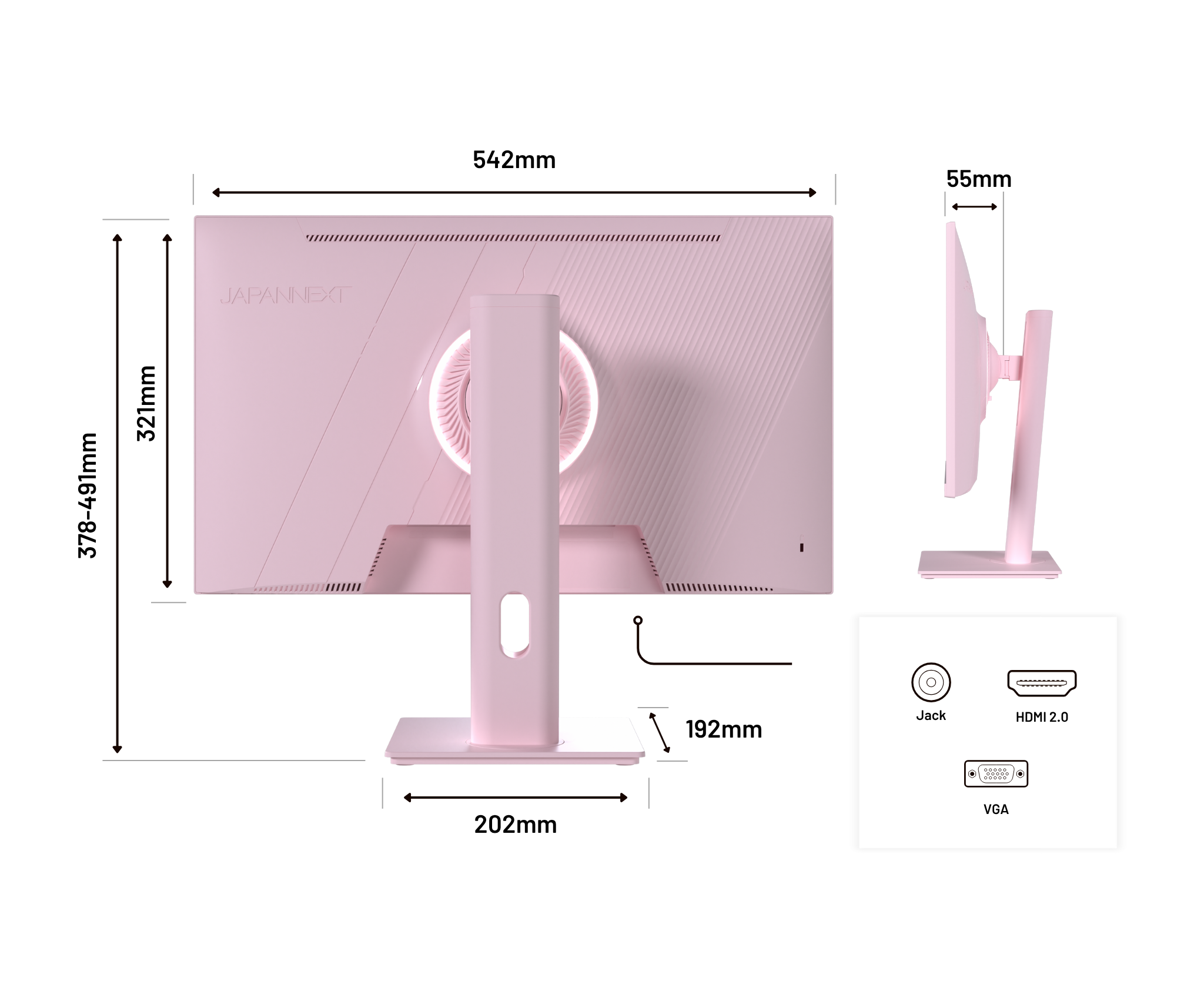 Gaming/deskwork monitor | 23.8&quot; | IPS | FHD | 120Hz | Pastel pink