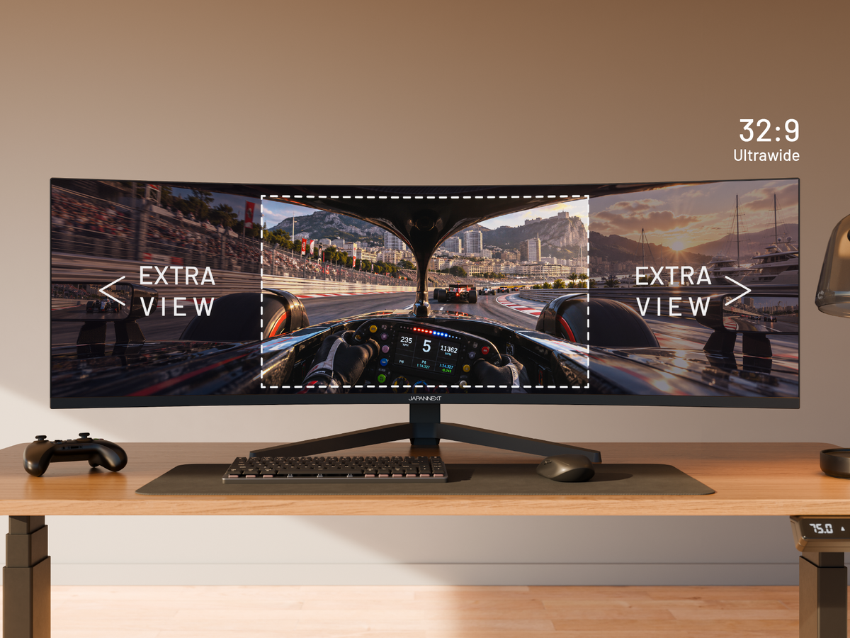 49-inch Curved Monitor, 5K UHD, 165Hz, USB-C 90W, LAN Port. Ideal for Simulation Gaming and Office Work