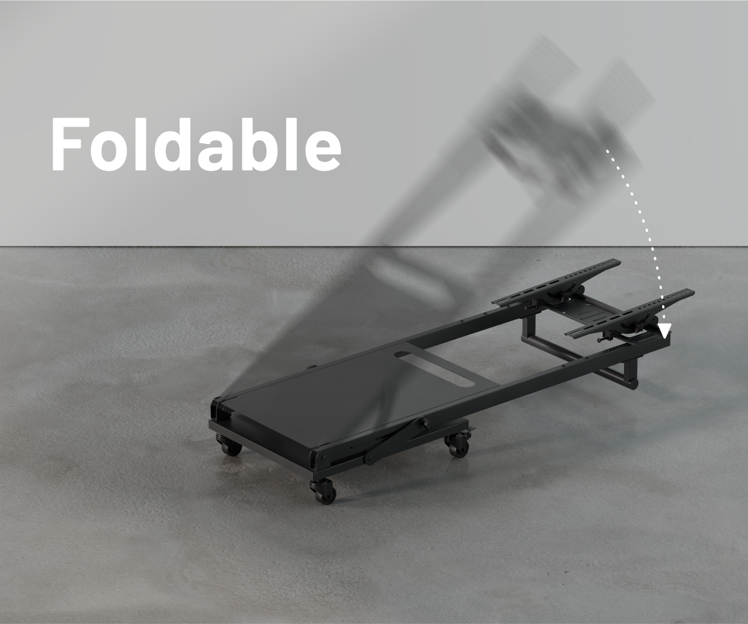 Large-format monitor trolley stand