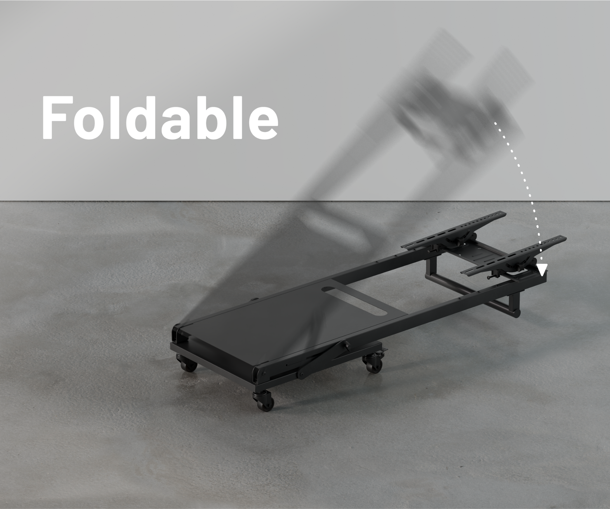 Large-format monitor trolley stand