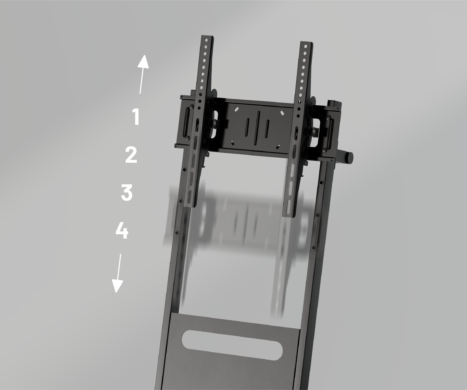 Large-format monitor trolley stand