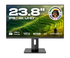 Écran PC bureautique Japannext 23,8 pouces 4K UHD IPS reconditionné, noir sur pied réglable, USB-C 65 W et KVM