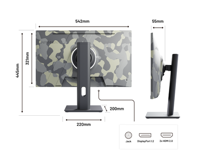 Gaming Monitor | 23,8&quot; | IPS | FHD | 200 Hz | HSP | Tarnfarben-Design
