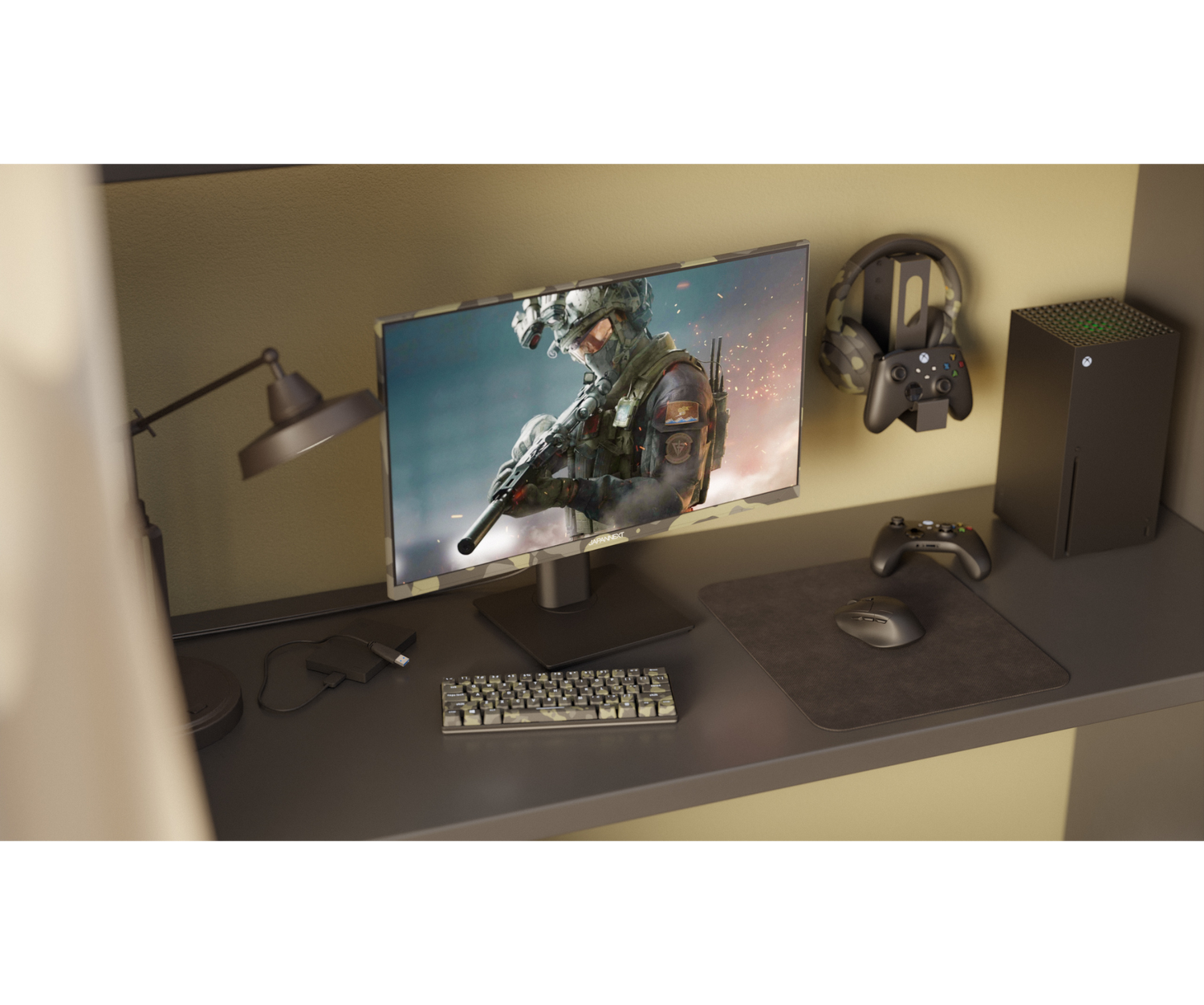 Gaming Monitor | 23,8&quot; | IPS | FHD | 200 Hz | HSP | Tarnfarben-Design