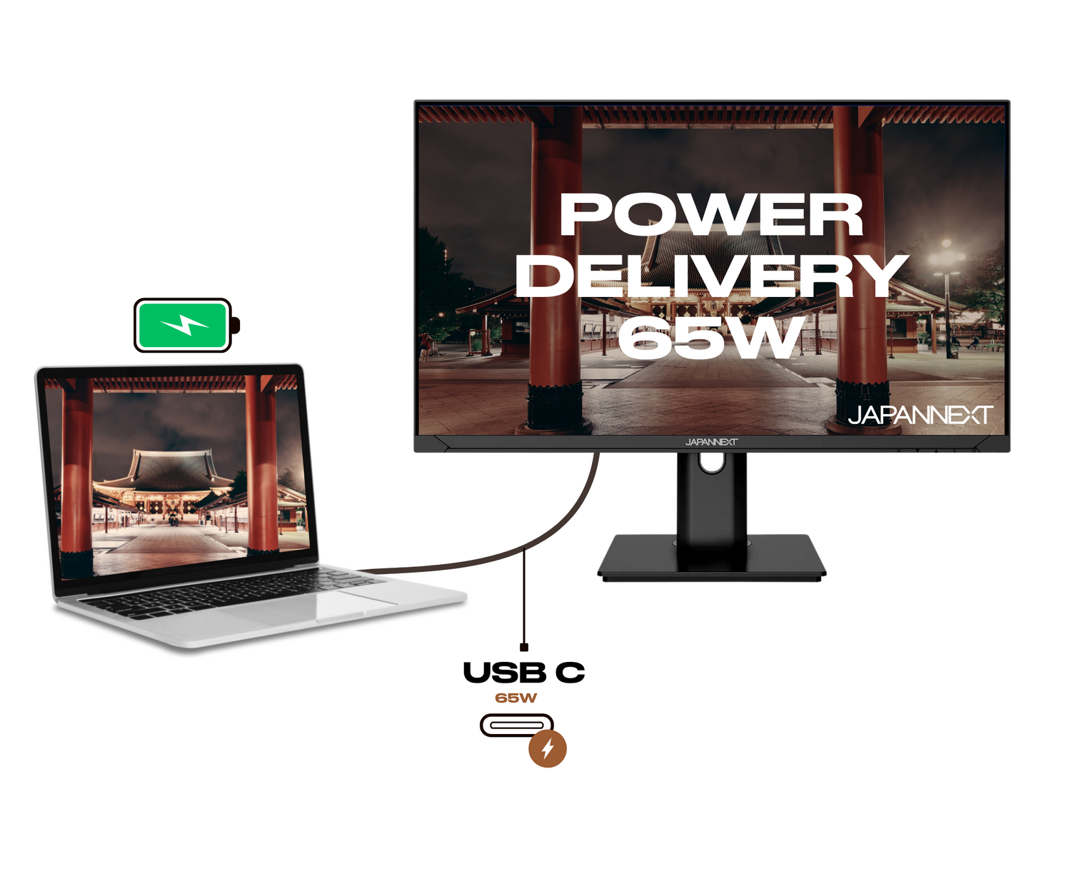 Office Monitor | 23.8&quot; | FULL HD | USB-C (+ 65W charging)