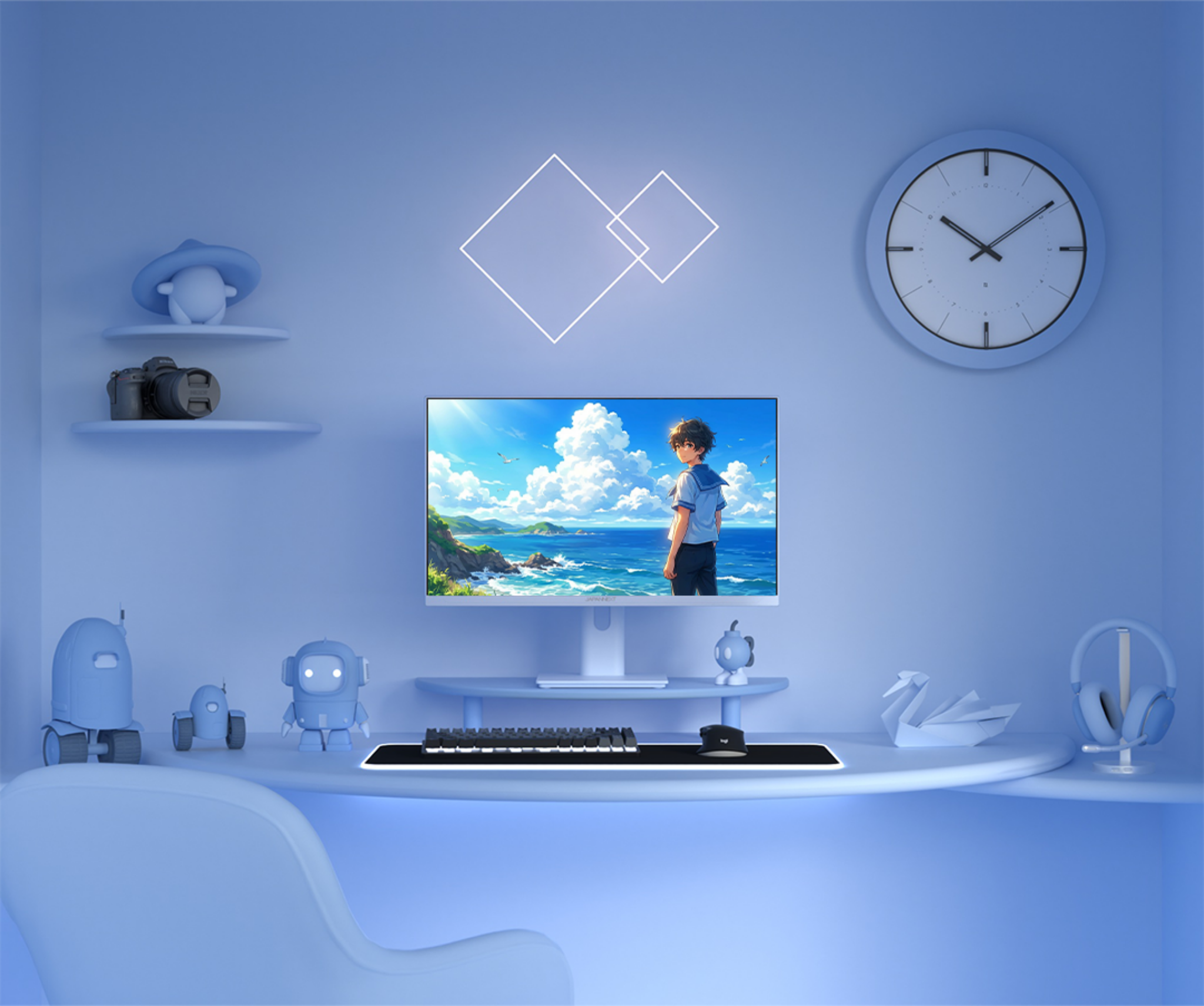 Gaming/deskwork monitor | 23.8" | IPS | Full HD | 165Hz | Pastel Blue