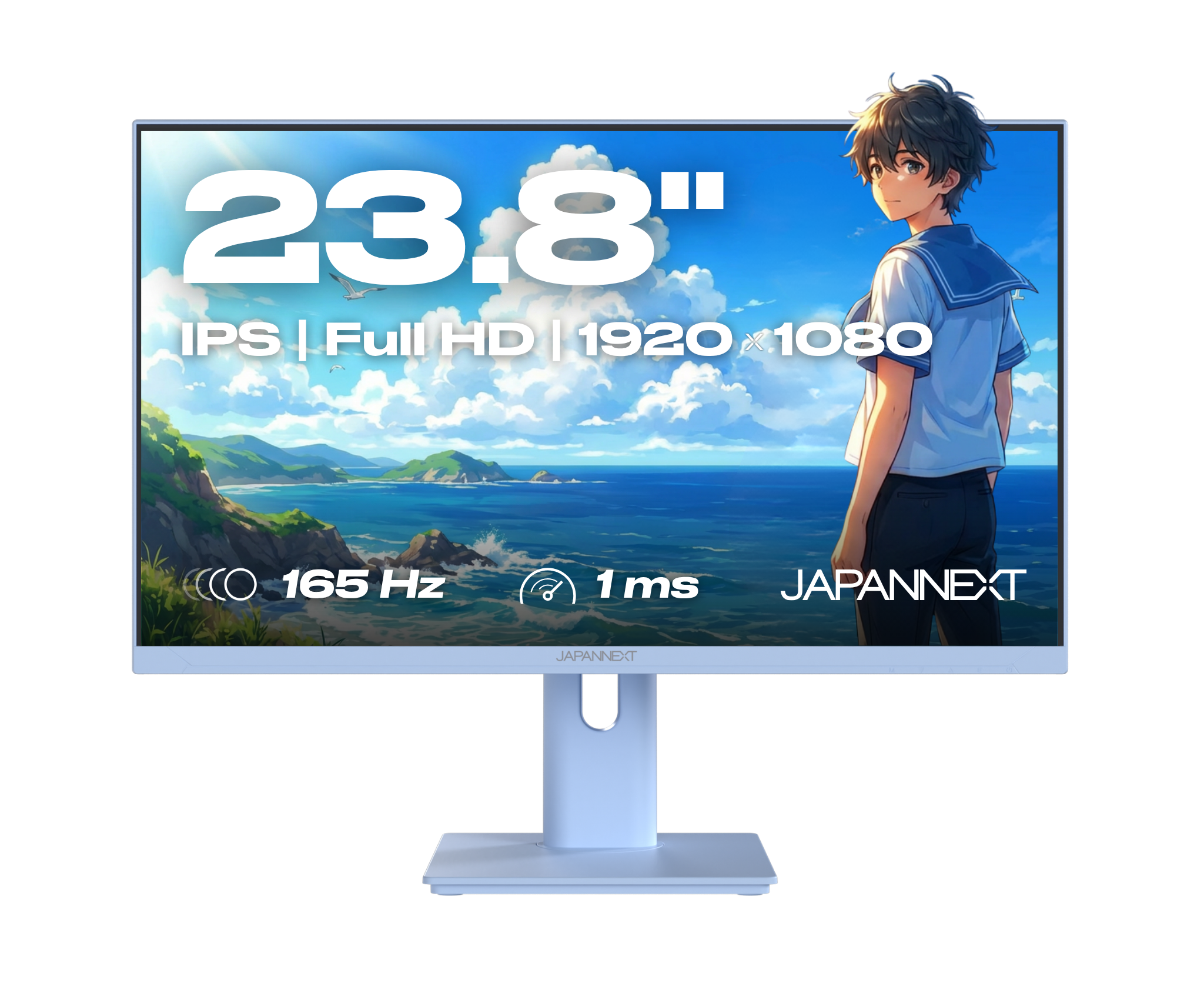 Gaming/deskwork monitor | 23.8" | IPS | Full HD | 165Hz | Pastel Blue