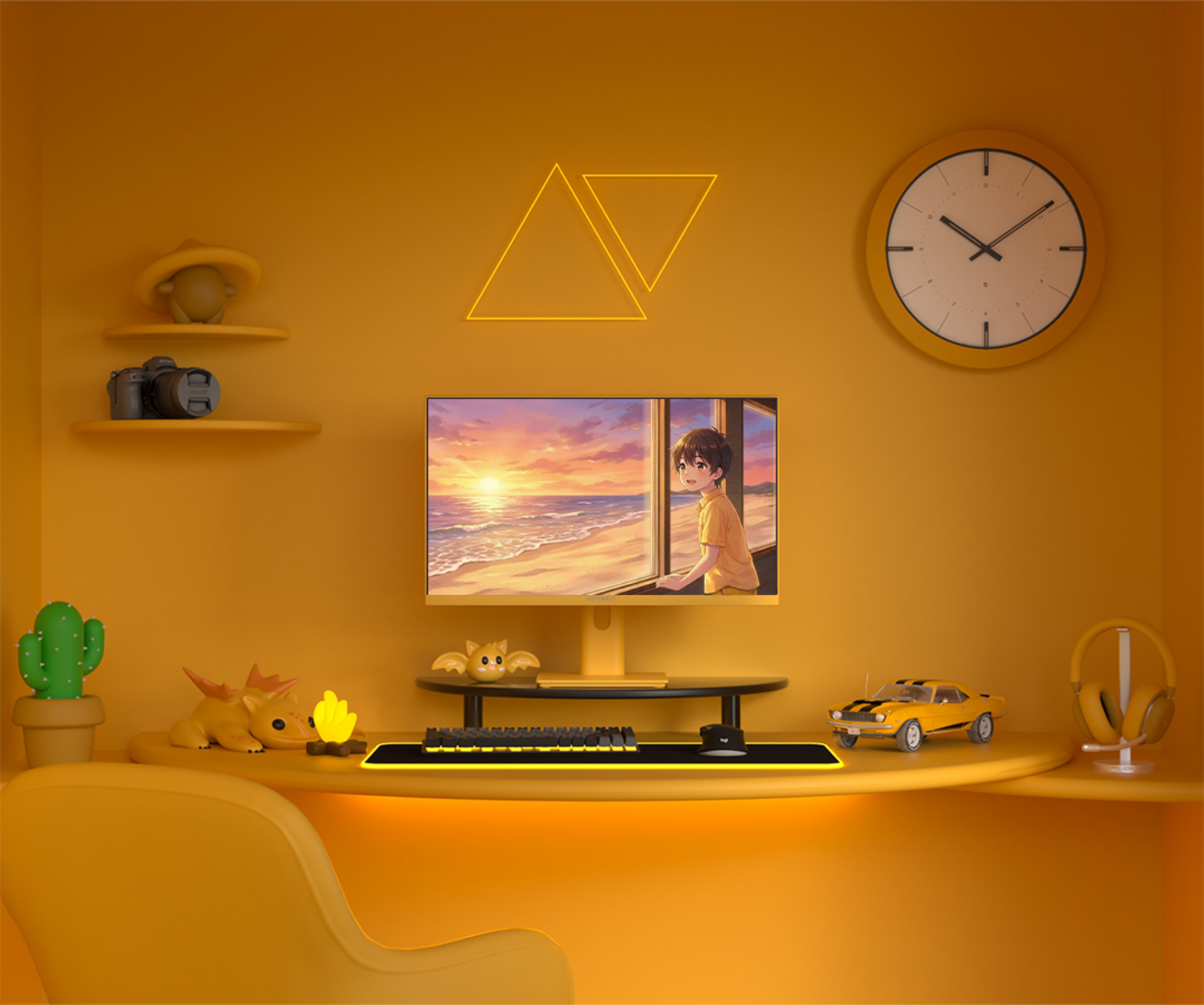 Gaming Monitor | 23,8“ | IPS | Full HD | 165Hz | Pastellgelb