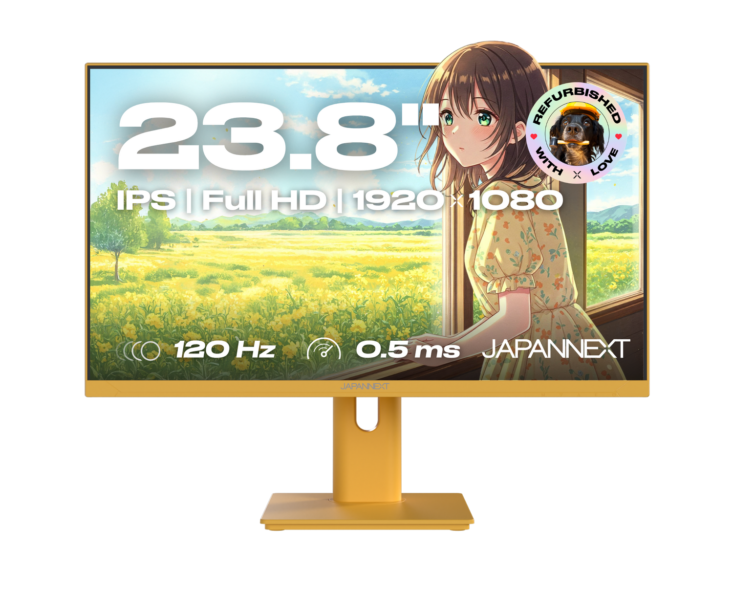 Gaming/Deskwork monitor | 23.8" | IPS | Full HD | 120Hz | Pastel White