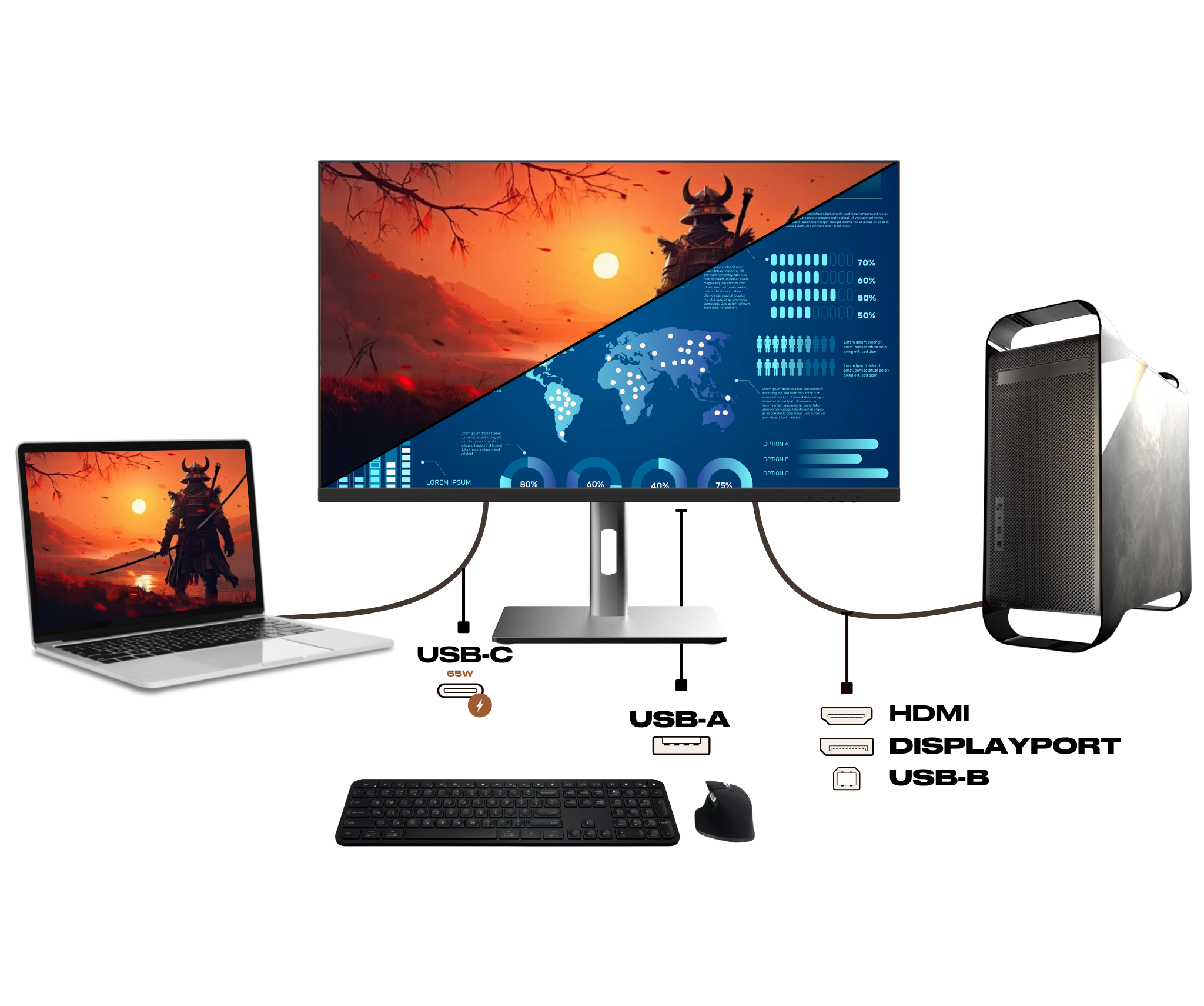 Gaming Monitor | 24.5&quot; | IPS | Full HD | 500Hz | USB-C (+charge 65W)