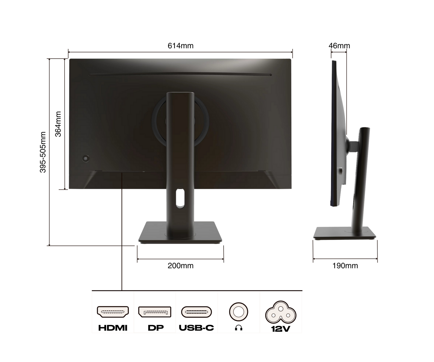 Büro Monitor | 27&quot; | FULL HD | 100 Hz | USB-C (+ Ladung 65W)