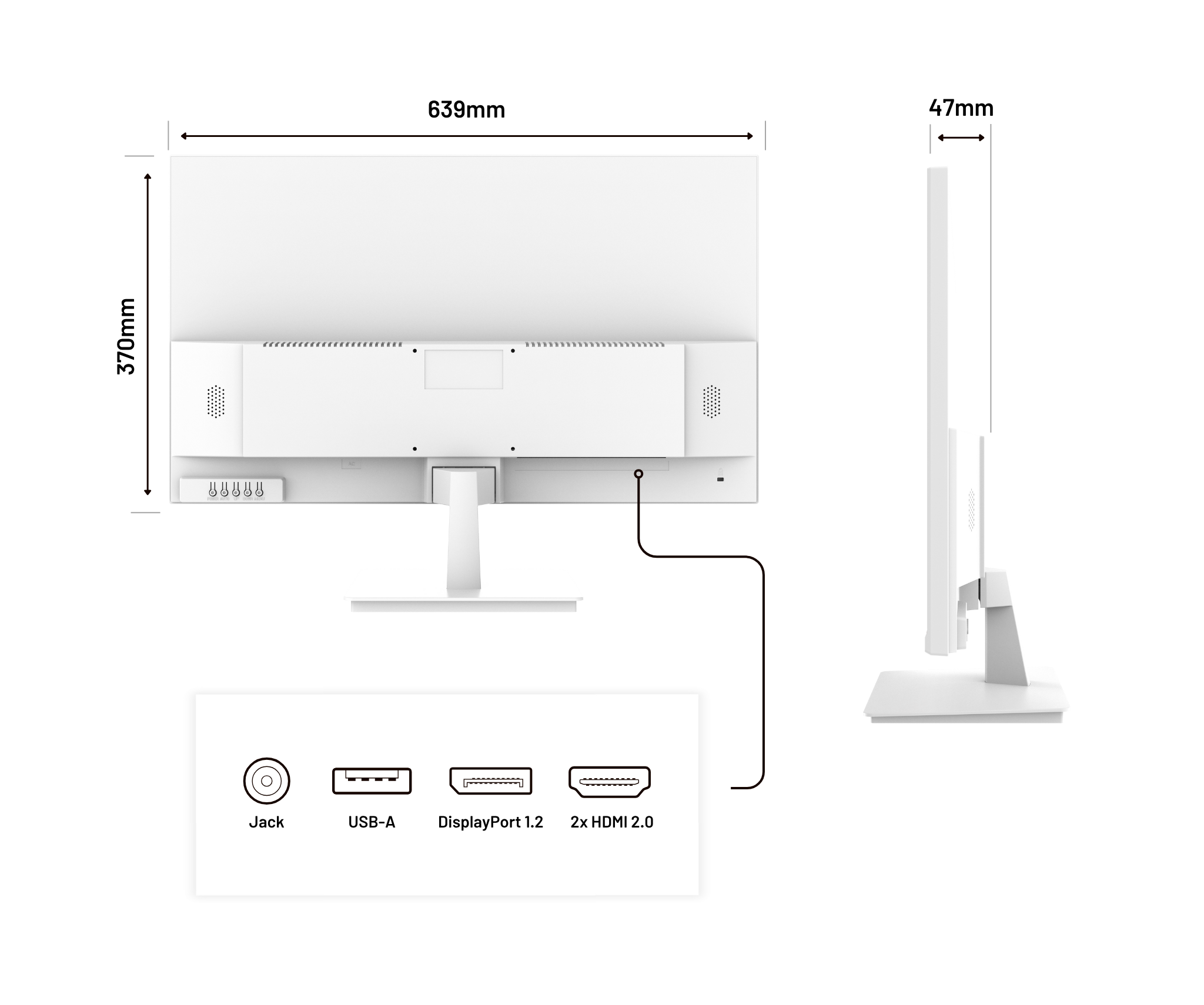 Desktop Monitor | 28&quot; | 4K UHD | White