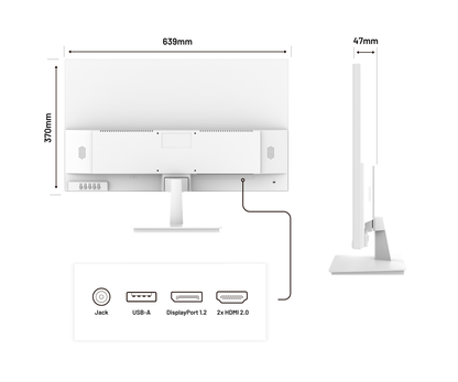 Desktop Monitor | 28&quot; | 4K UHD | White