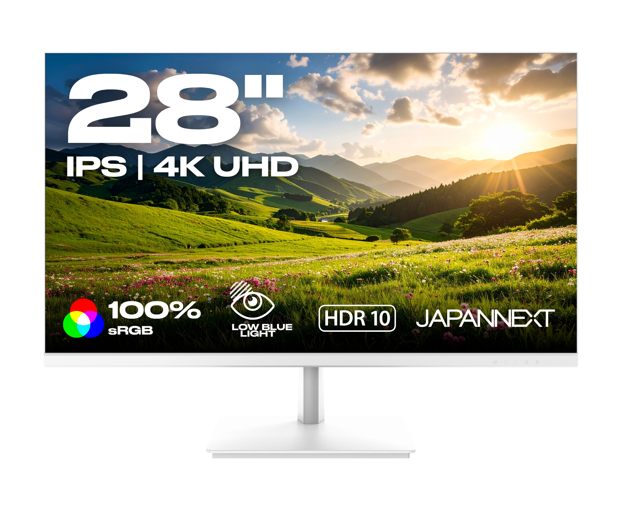 Desktop Monitor | 28&quot; | 4K UHD | White