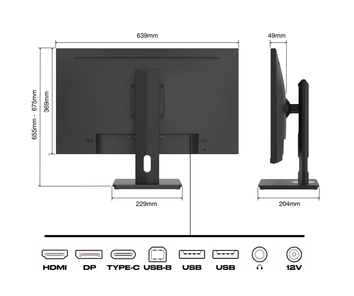 Office Monitor | 28&quot; | 4K UHD | USB-C (+ 65W charging)