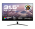 Écran PC bureautique Japannext 31,5 pouces 4K UHD IPS reconditionné, noir sur pied en V, HDR10