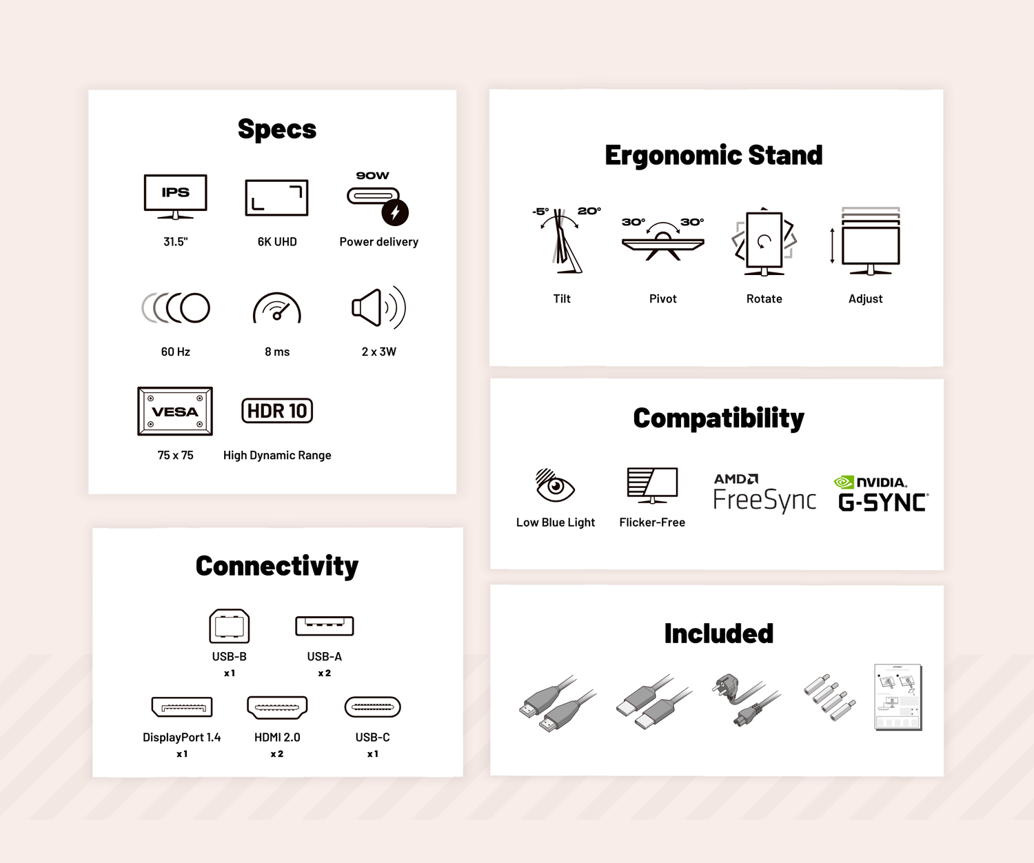 Office PC Monitor | 31.5" | 6K | 60Hz