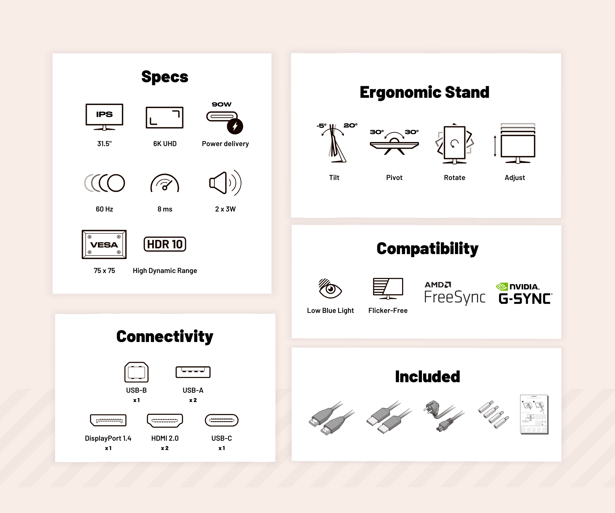 Office PC Monitor | 31.5" | 6K | 60Hz