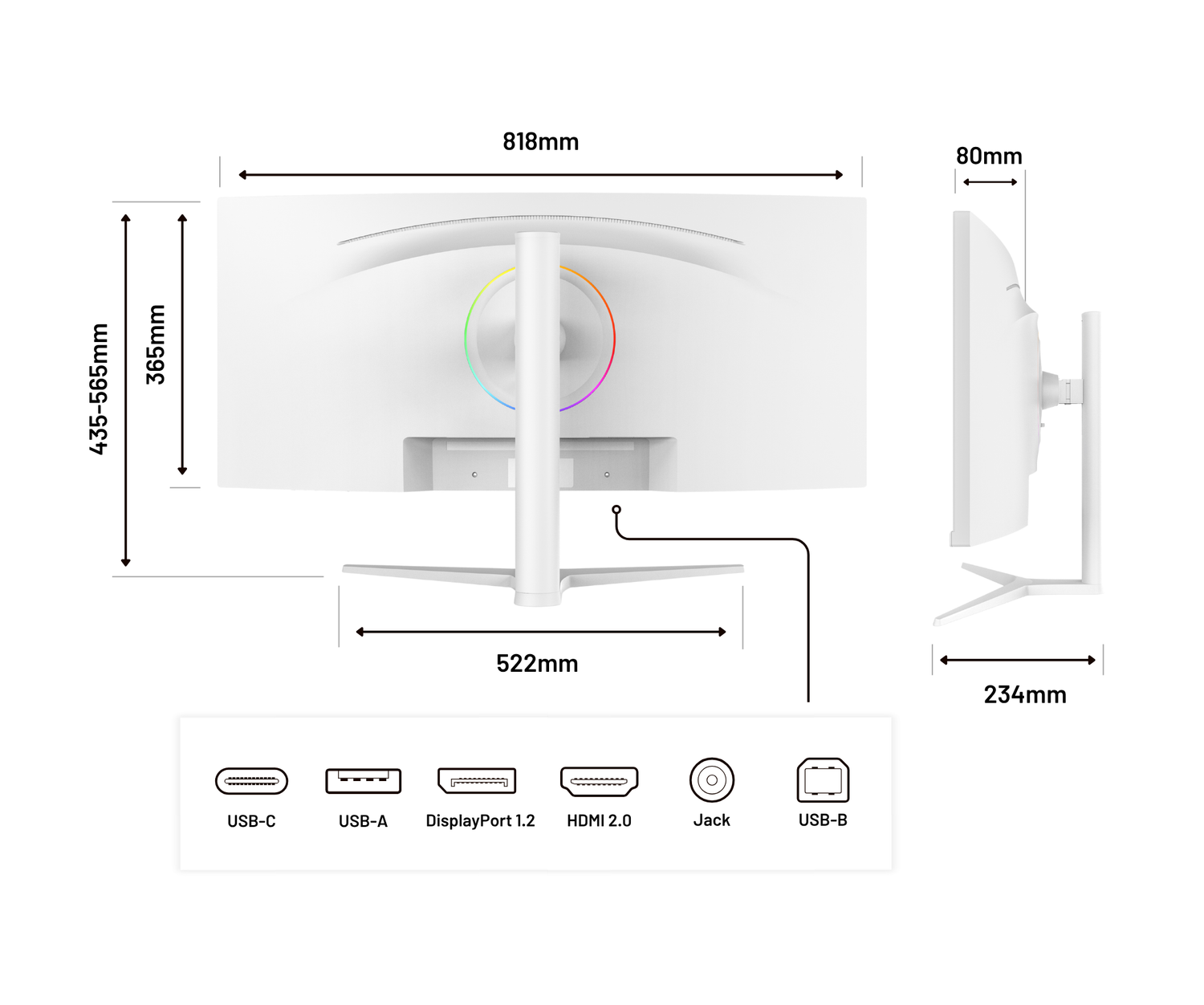Curved Monitor | 34&quot; | UWQHD | IPS Panel | White