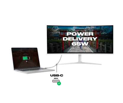 Curved Monitor | 34&quot; | UWQHD | IPS Panel | White