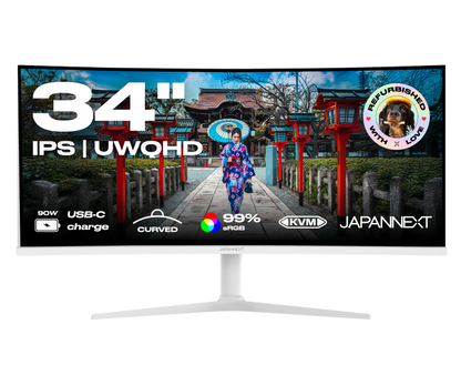 Curved Monitor | 34" | IPS | UWQHD | White