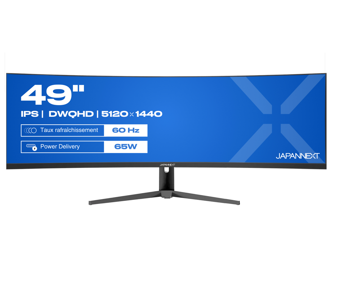 Curved Monitor | 49" | DWQHD | 60Hz | USB-C (+65W charging)